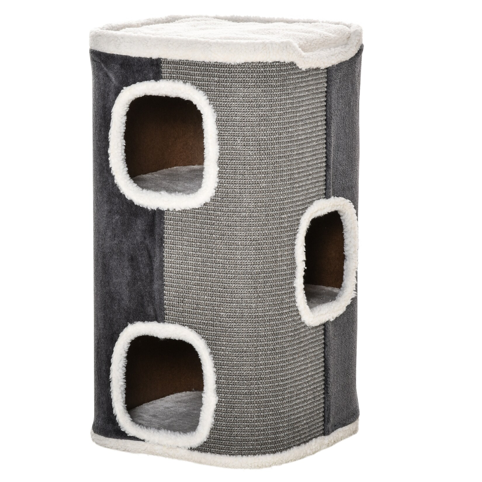 PawHut Kratztonne Spanplatte, Polyester | 04251774922876