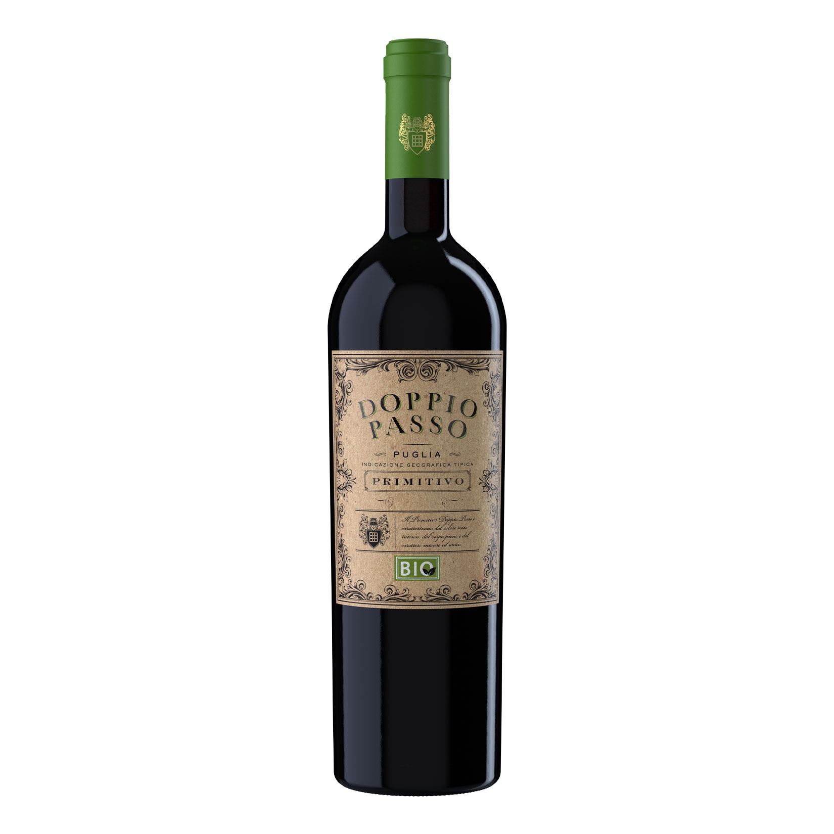 Doppio Passo Primitivo Bio halbtrocken 13,0 % vol 0,75 Liter - Bild 1
