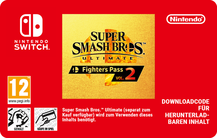Super Smash Bros.™ Ultimate: Fighters Pass Vol. 2 29.99EUR eGift | 02100000847556