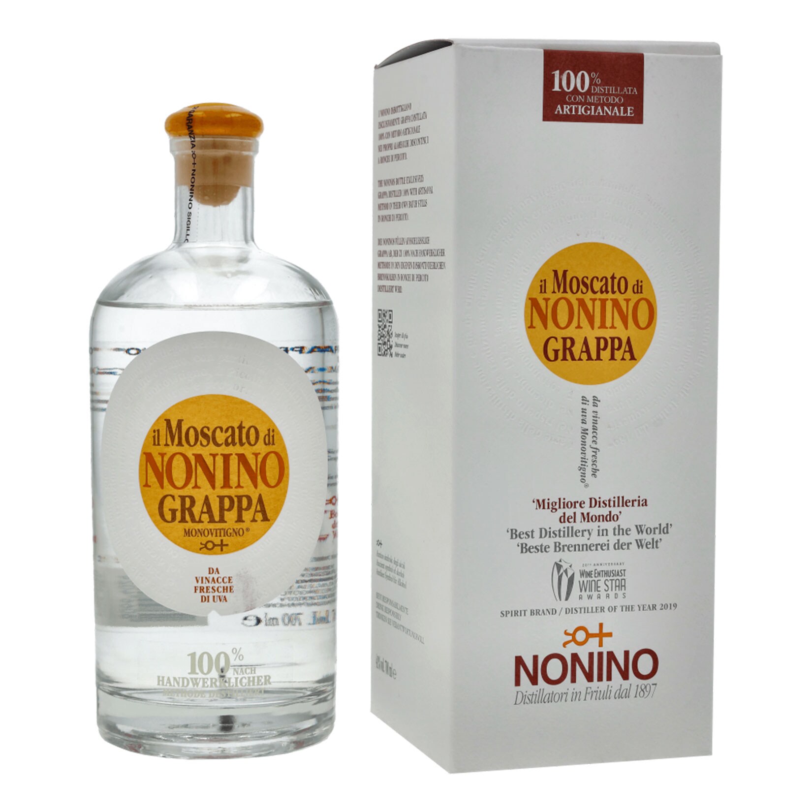 Nonino II Moscato Grappa 41,0 % vol 0,7 Liter