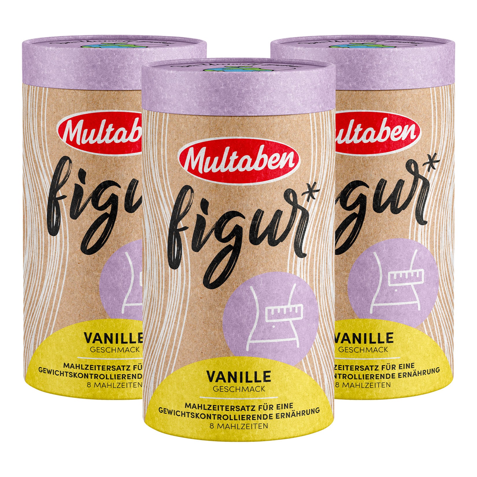 Multaben Eiwei&szlig;-Di&auml;t Shake Vanille 440g, 3er Pack - Bild 1