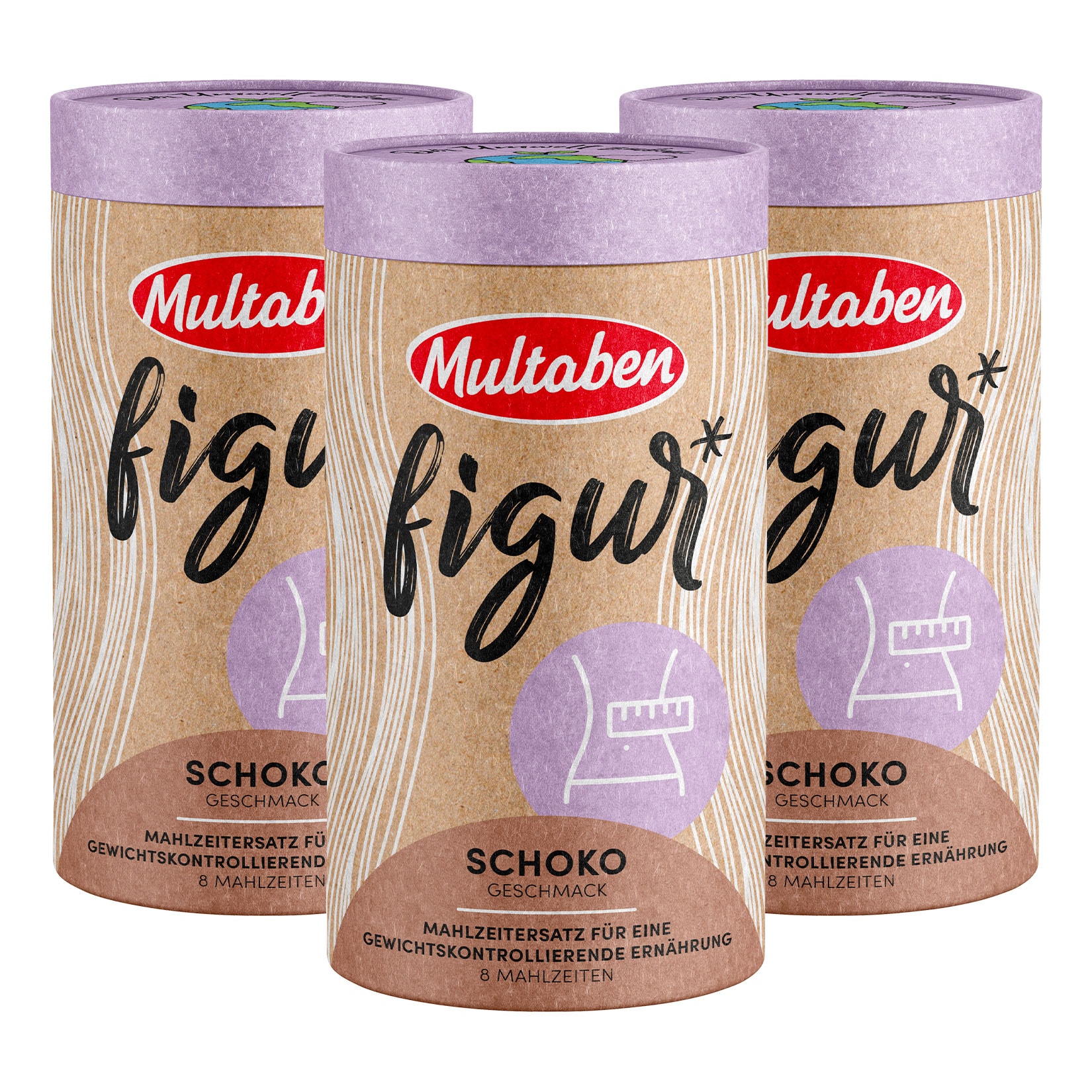 Multaben Eiwei&szlig;-Di&auml;t Shake Schoko 440 g, 3er Pack - Bild 1