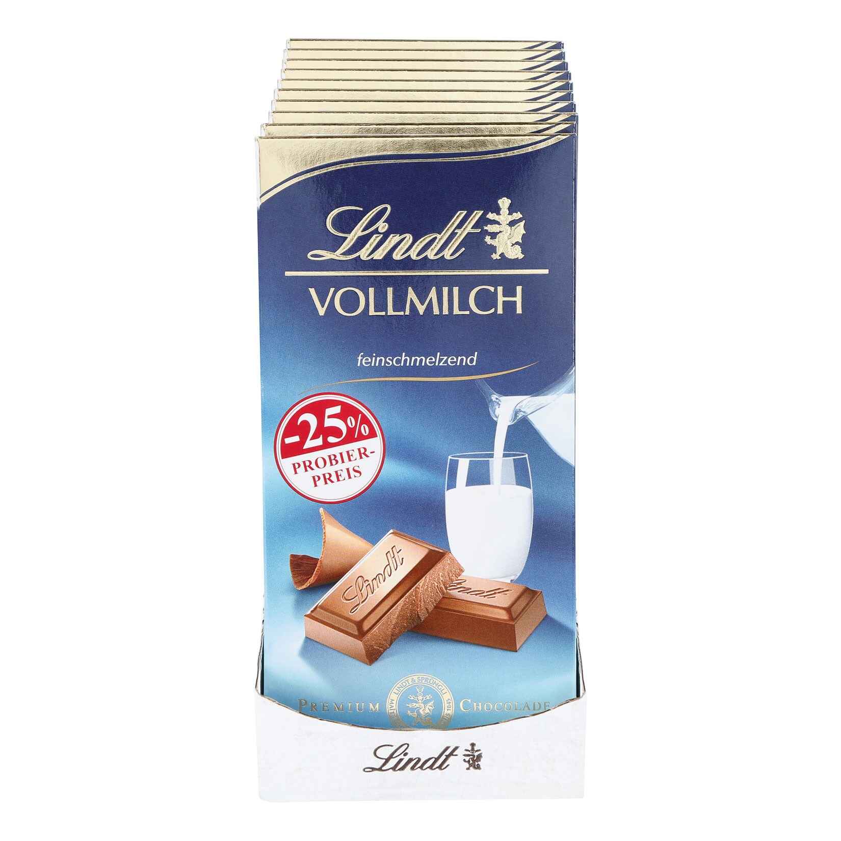 Lindt Vollmilch 100 g, 10er Pack