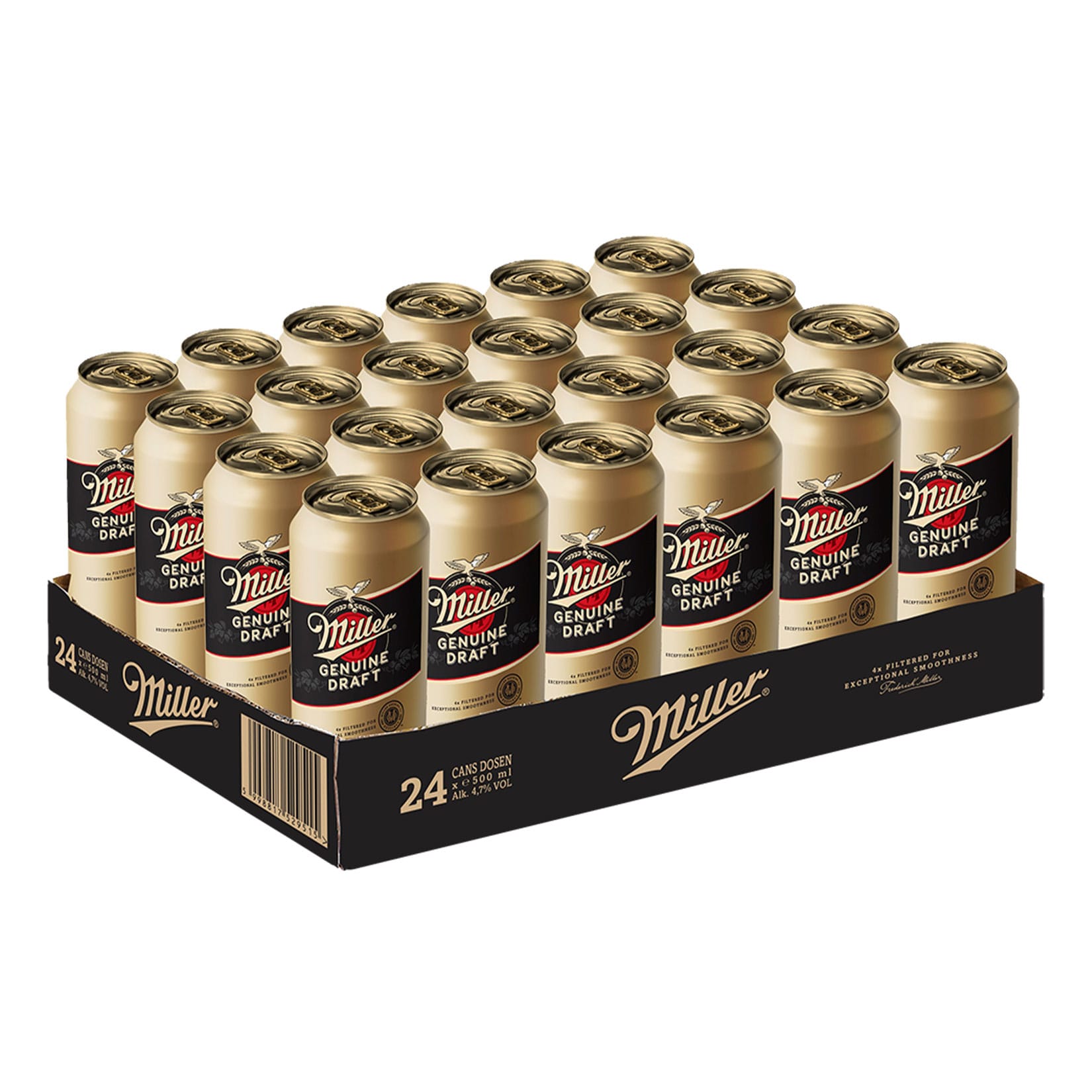 Miller Genuine Draft Bier 4,7 % vol 0,5 Liter Dose, 24er Pack - Bild 1