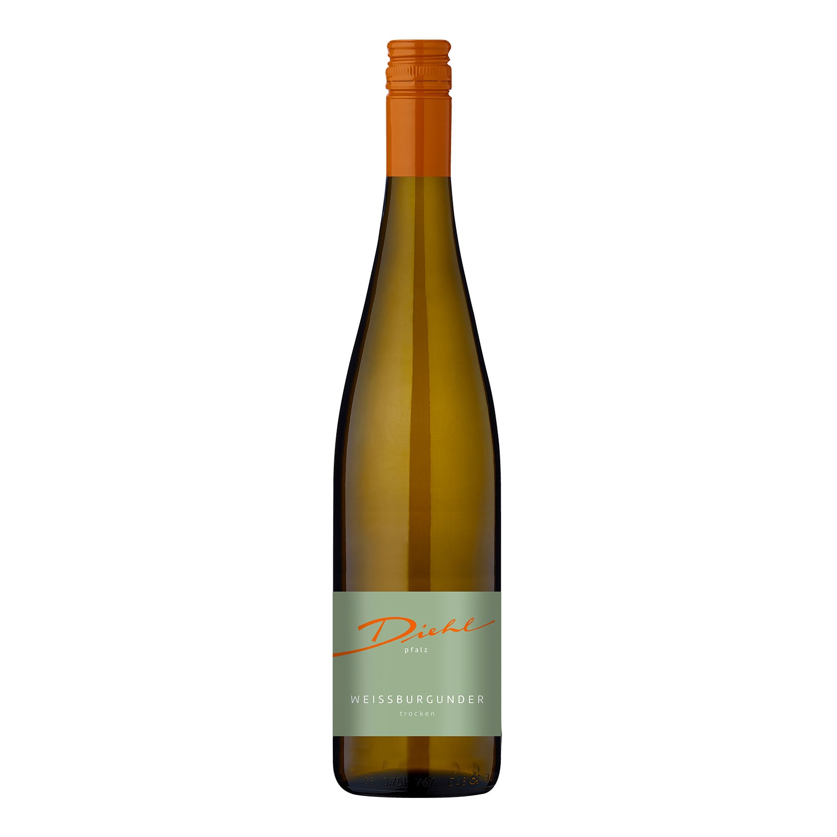 Weingut Diehl Wei&szlig;er Burgunder Qualit&auml;tswein Pfalz trocken 13,0 % vol 0,75 Liter - Bild 1