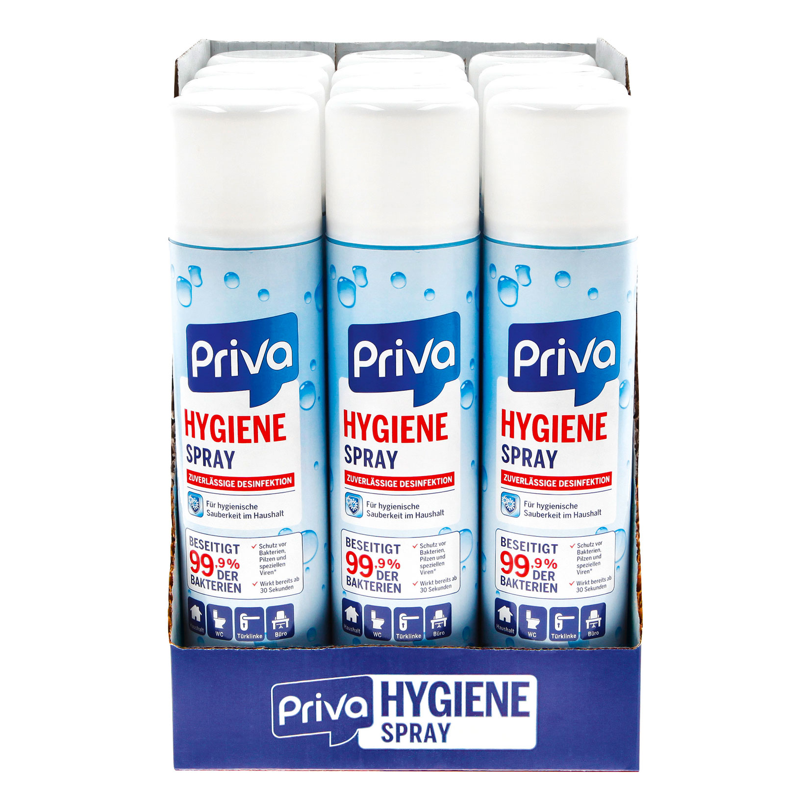 Priva Hygiene Spray Aerosol 400 ml , 12er Pack - Bild 1