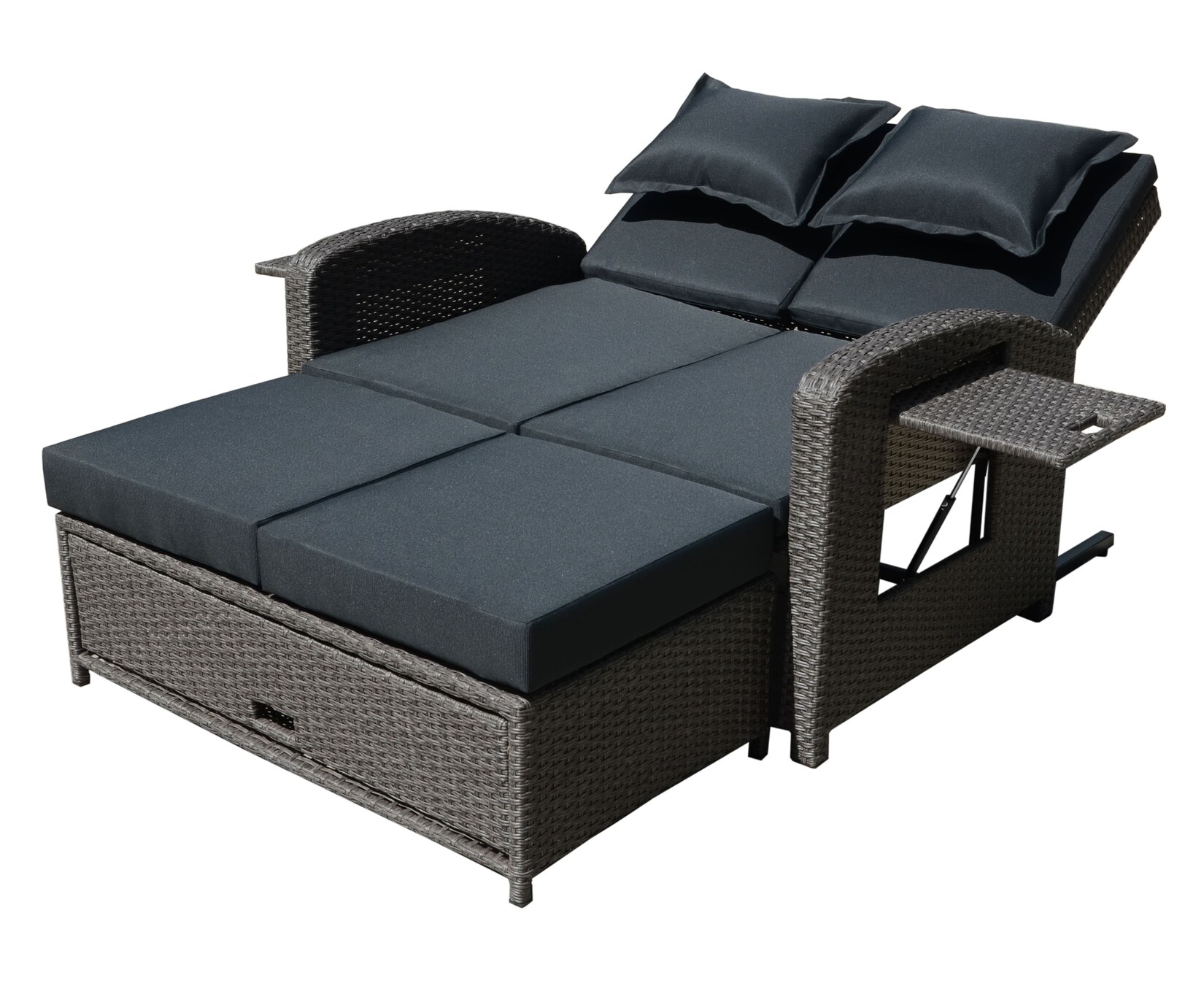 Garden Pleasure Funktionssofa NIZZA mit Auflage und Aufstelltischen | 04041908118639