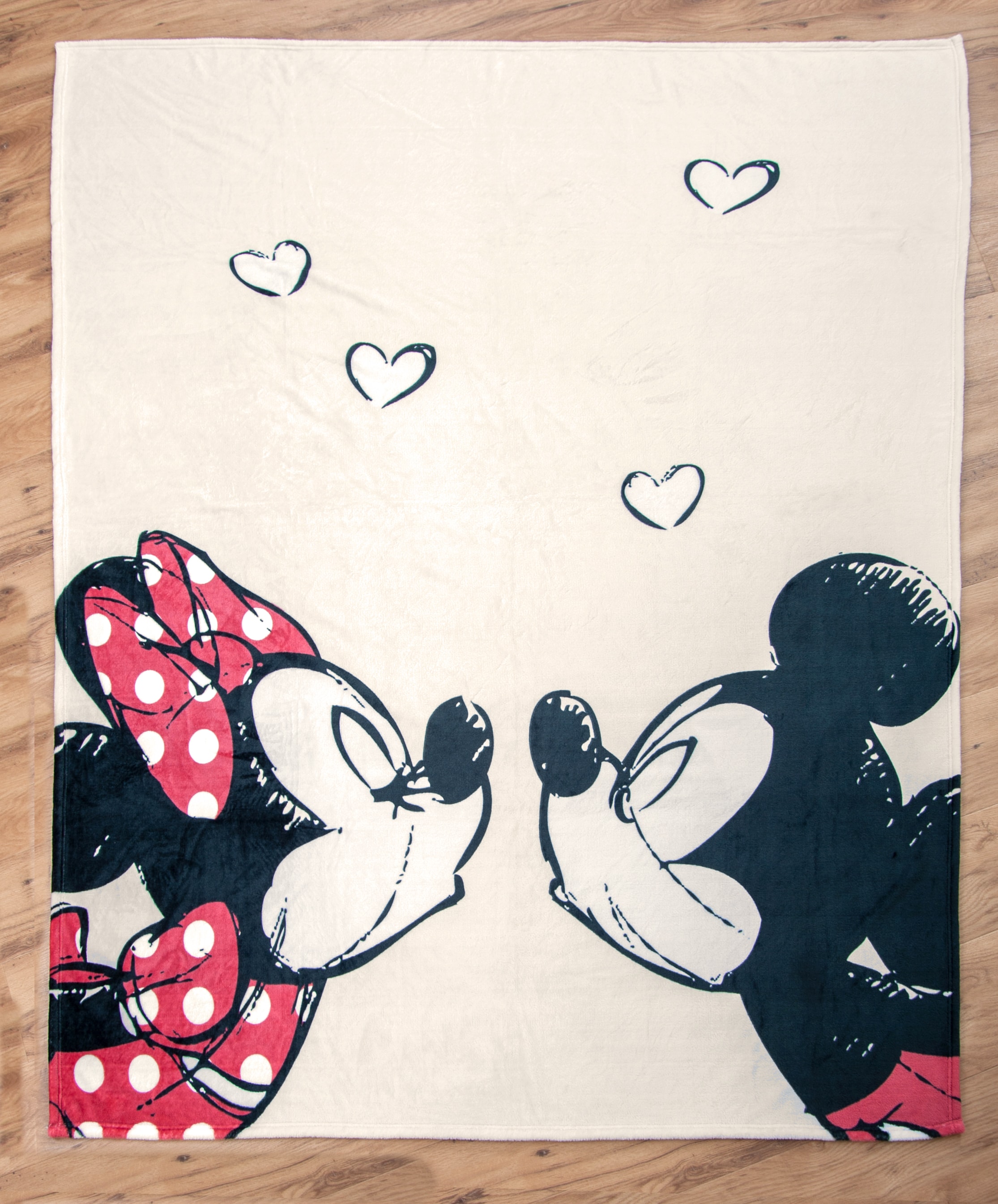 Disney's Flanell-Fleecedecke Mickey & Minnie - beige - versch. Farben - Bild 1
