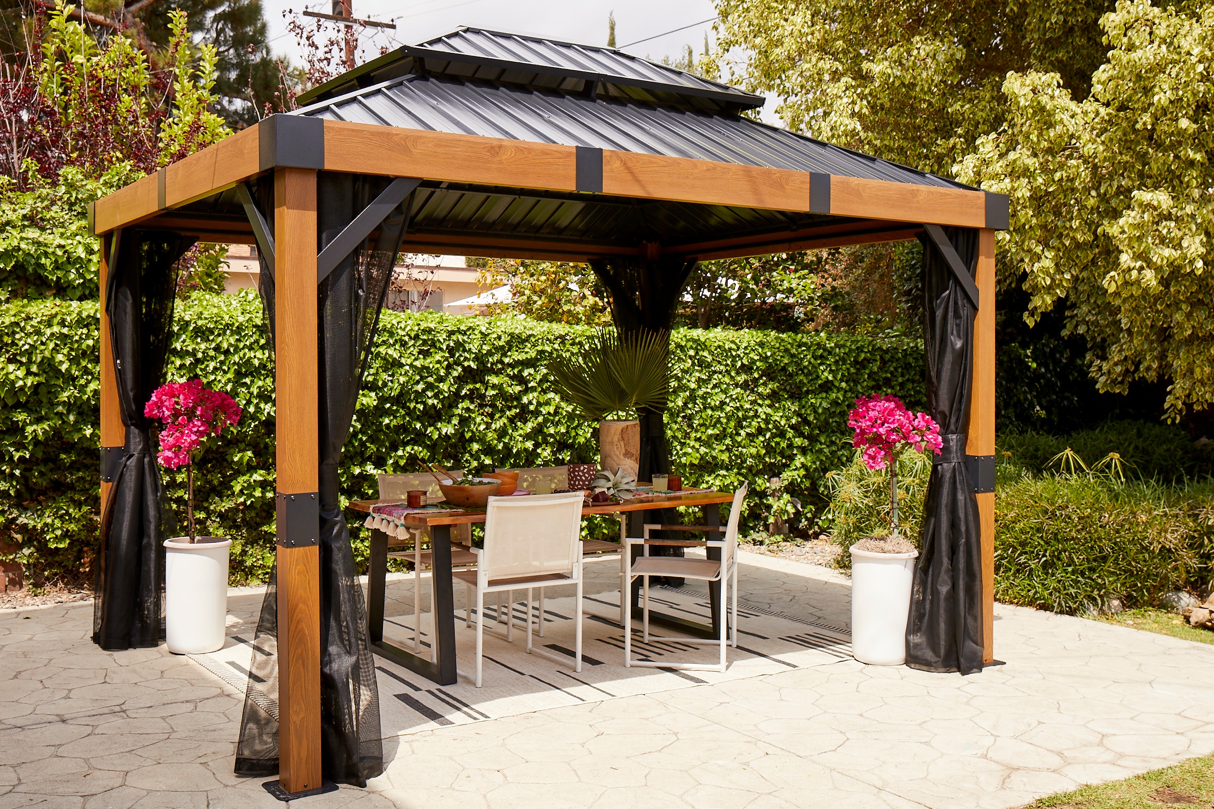 Sojag Aluminium Pavillon Fontana 10x12 inkl. Moskitonetz - Bild 1