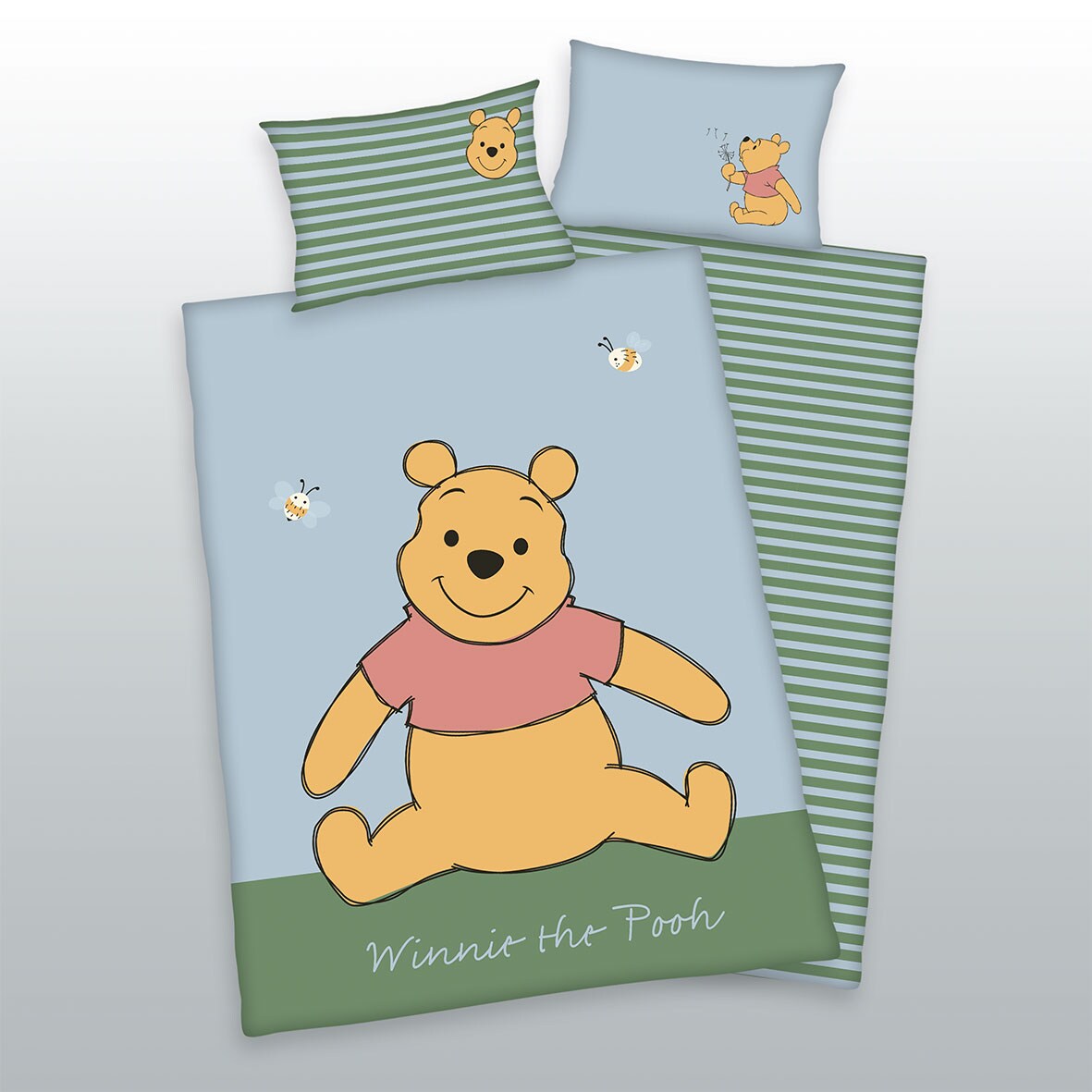 Baby Lizenz Wende-Bettw&auml;sche - Winnie the Pooh Boys - verschiedene Ausf&uuml;hrungen - Bild 1