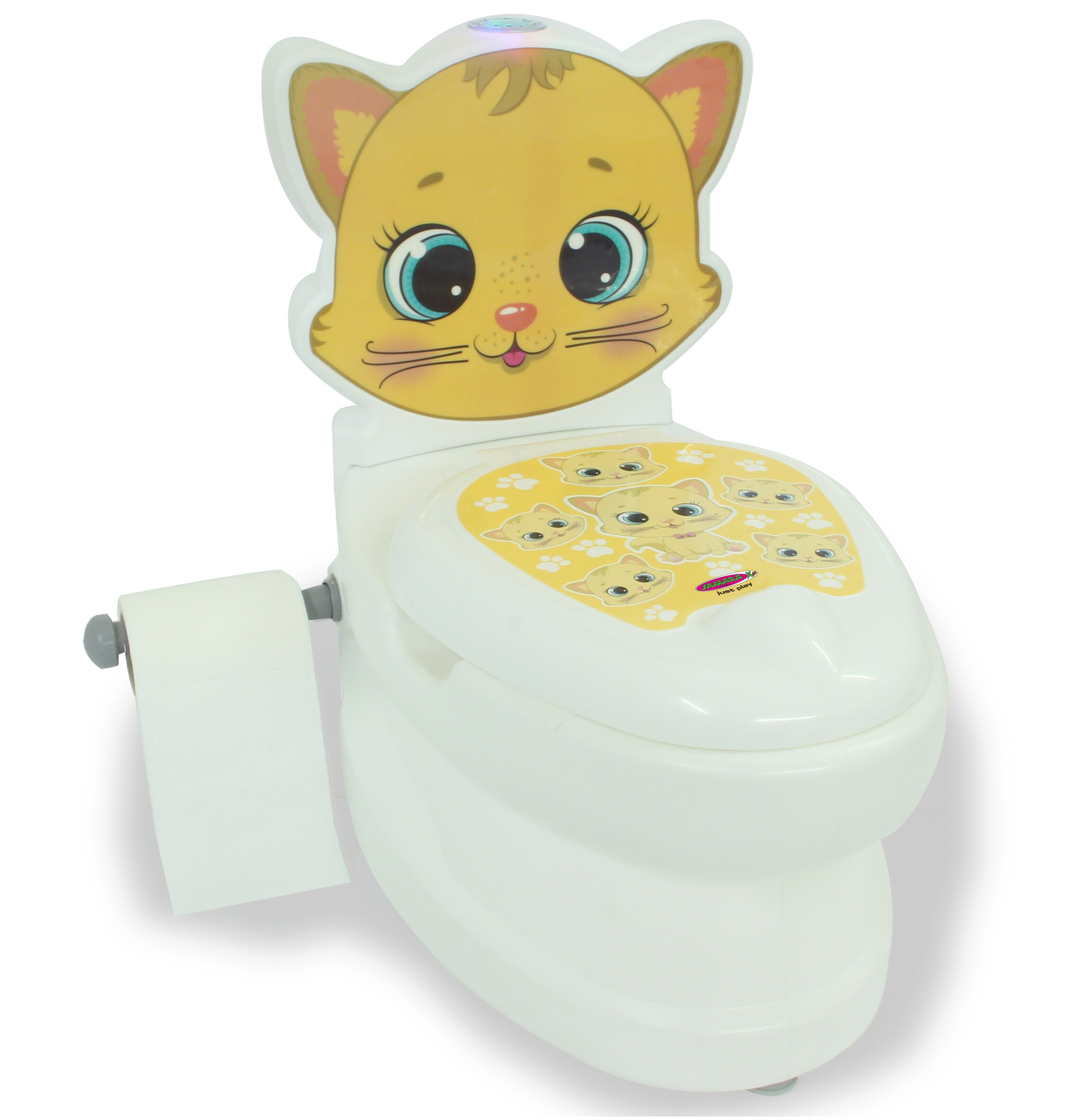 Meine kleine Toilette Katze mit Sp&uuml;lsound und Toilettenpapierhalter - Bild 1