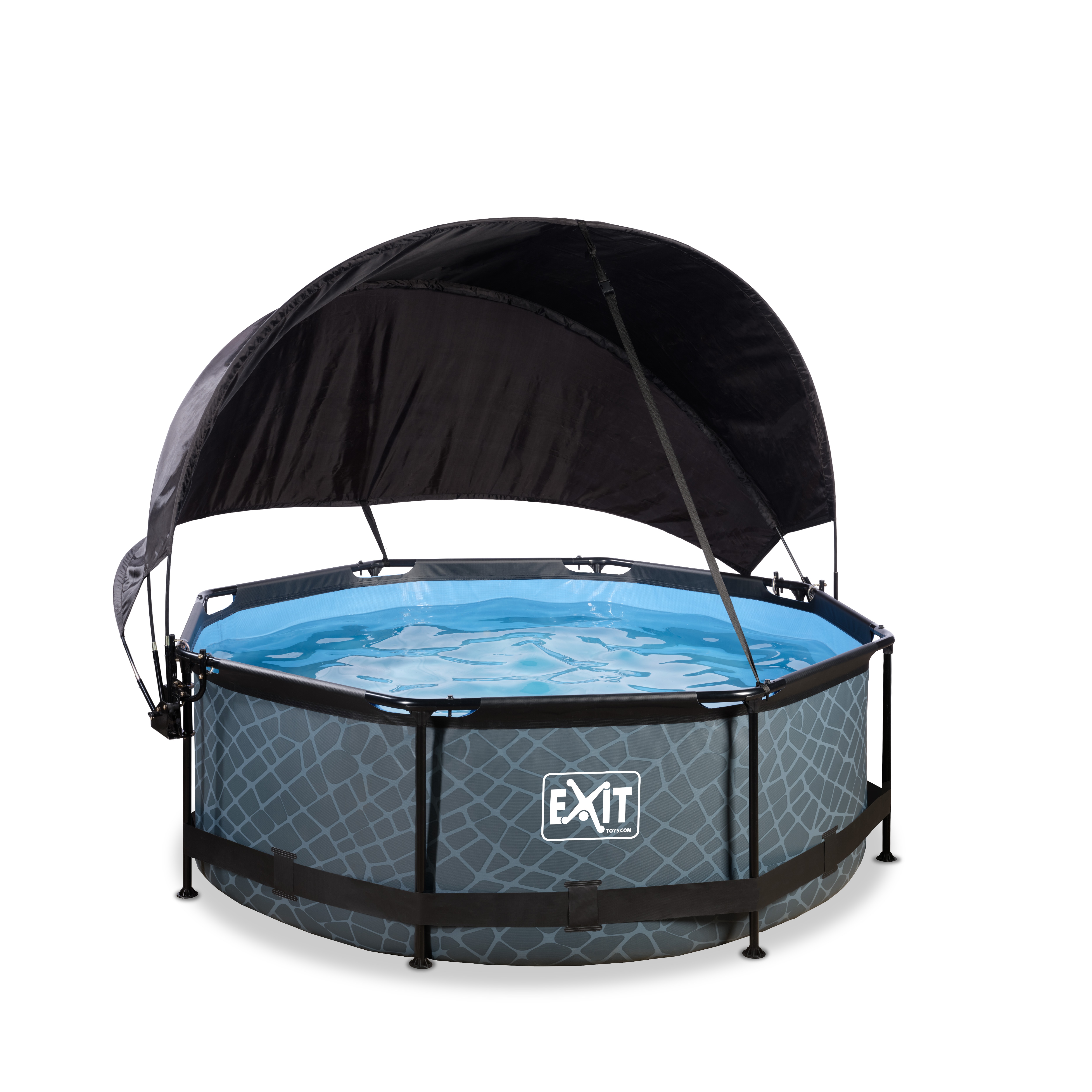 EXIT Frame Pool &oslash;244x76cm mit Filterpumpe und Sonnensegel, versch. Ausf&uuml;hrungen - Bild 1
