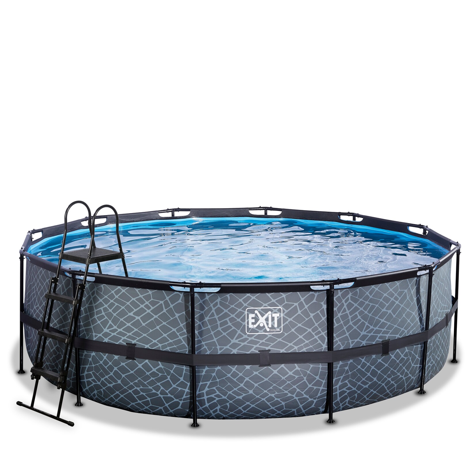 Frame Pool ø450x122cm mit Sandfilterpumpe - Grau