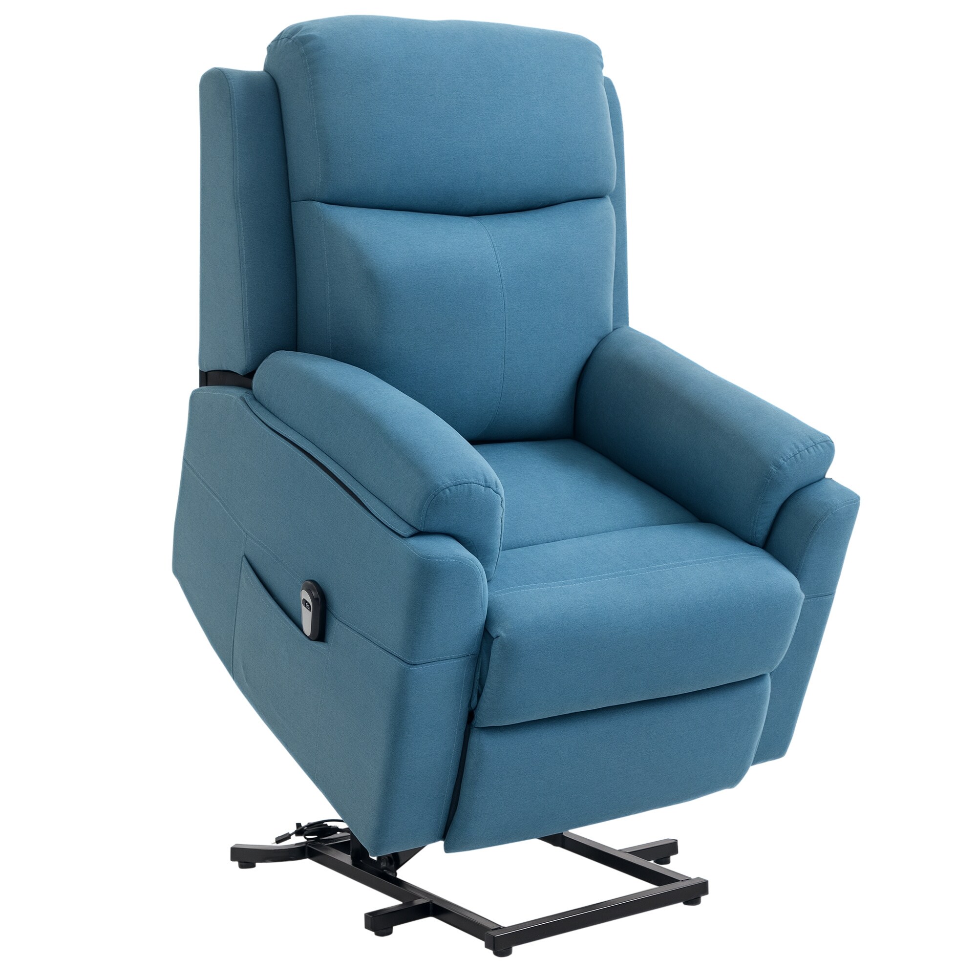 HOMCOM Aufstehsessel leinenartiges Polyester, Metall, Schaumstoff - Bild 1