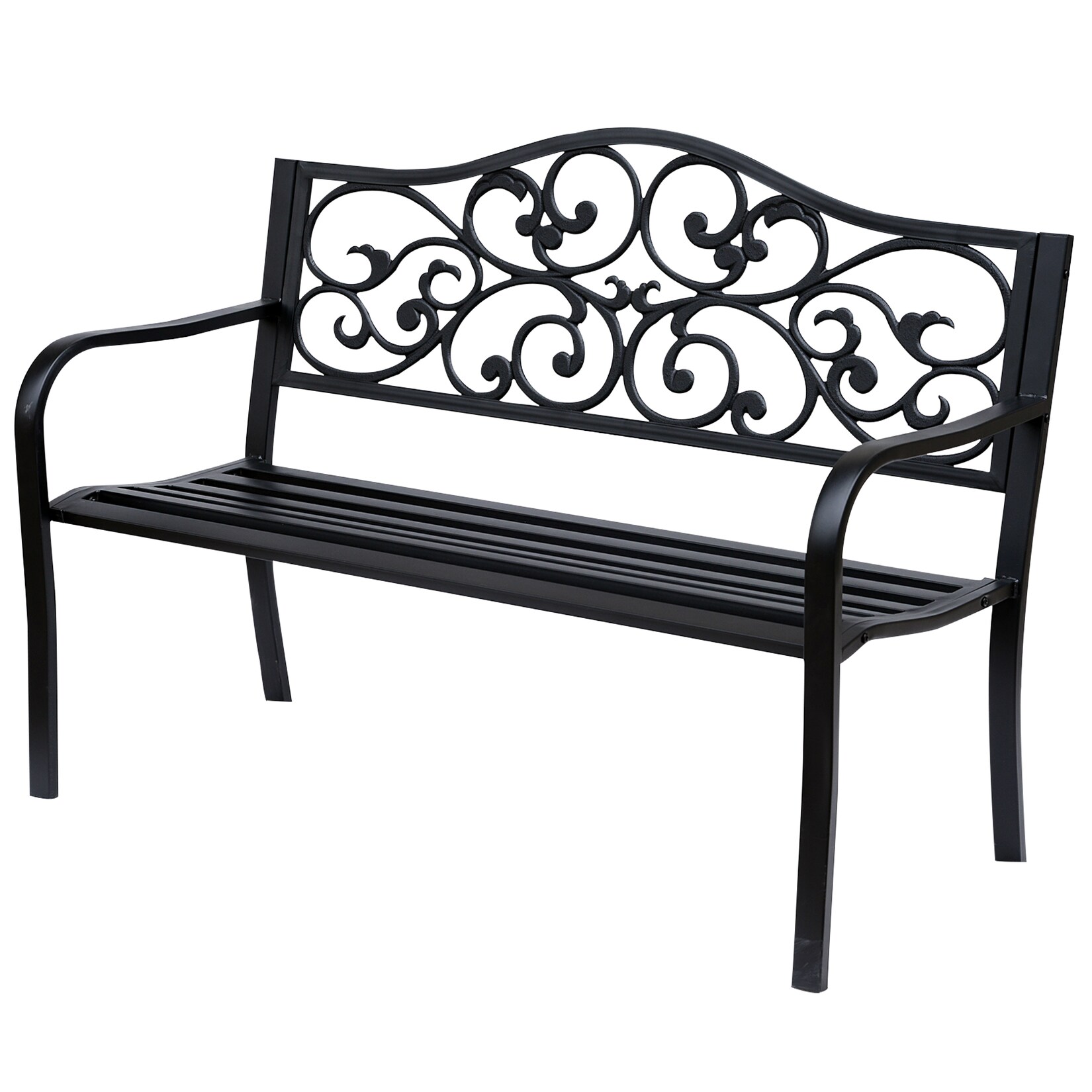 Outsunny Gartenbank Stahl, Metall | 04251774931731
