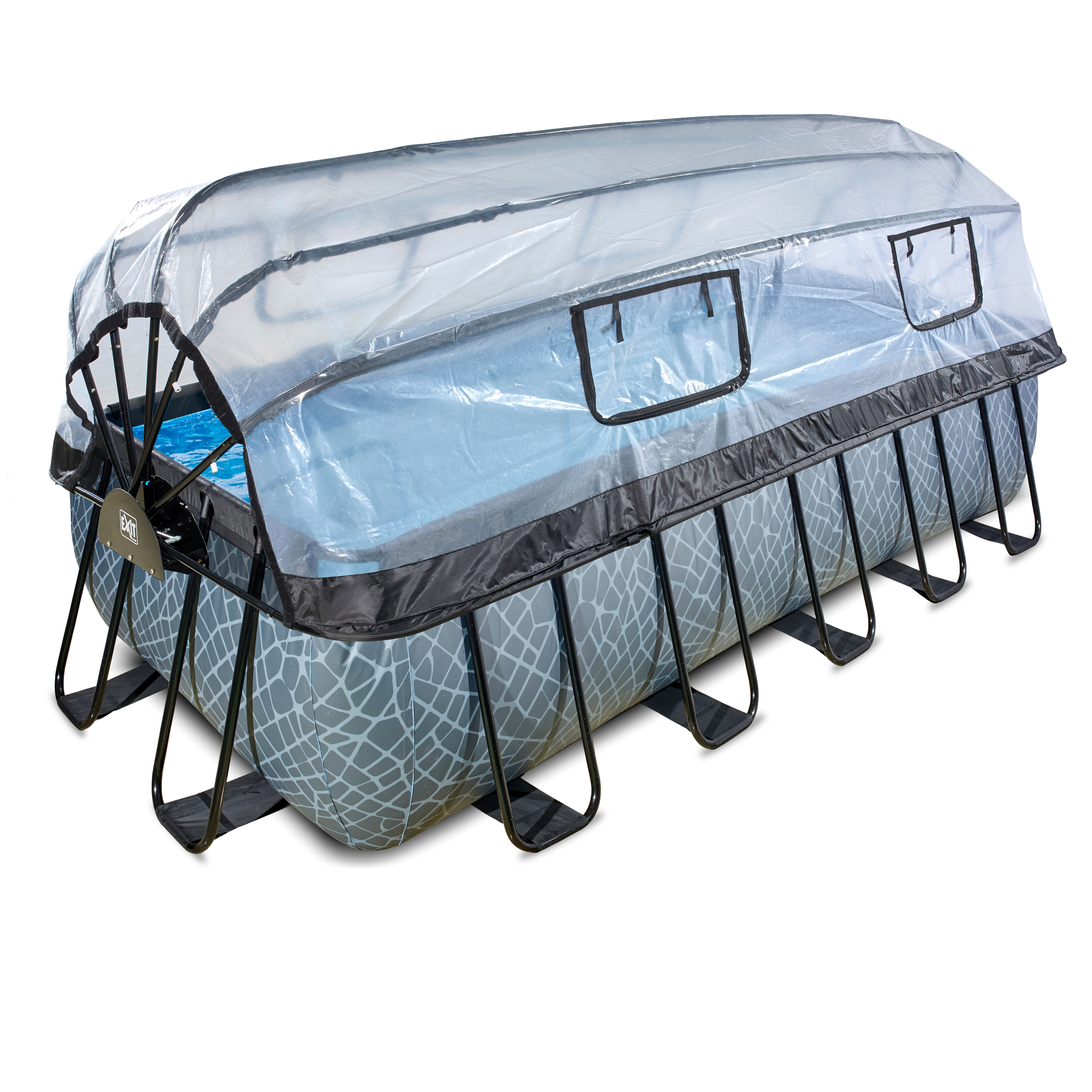 EXIT Frame Pool 540x250x122cm mit Sandfilterpumpe und Abdeckung, versch. Ausf&uuml;hrungen - Bild 1