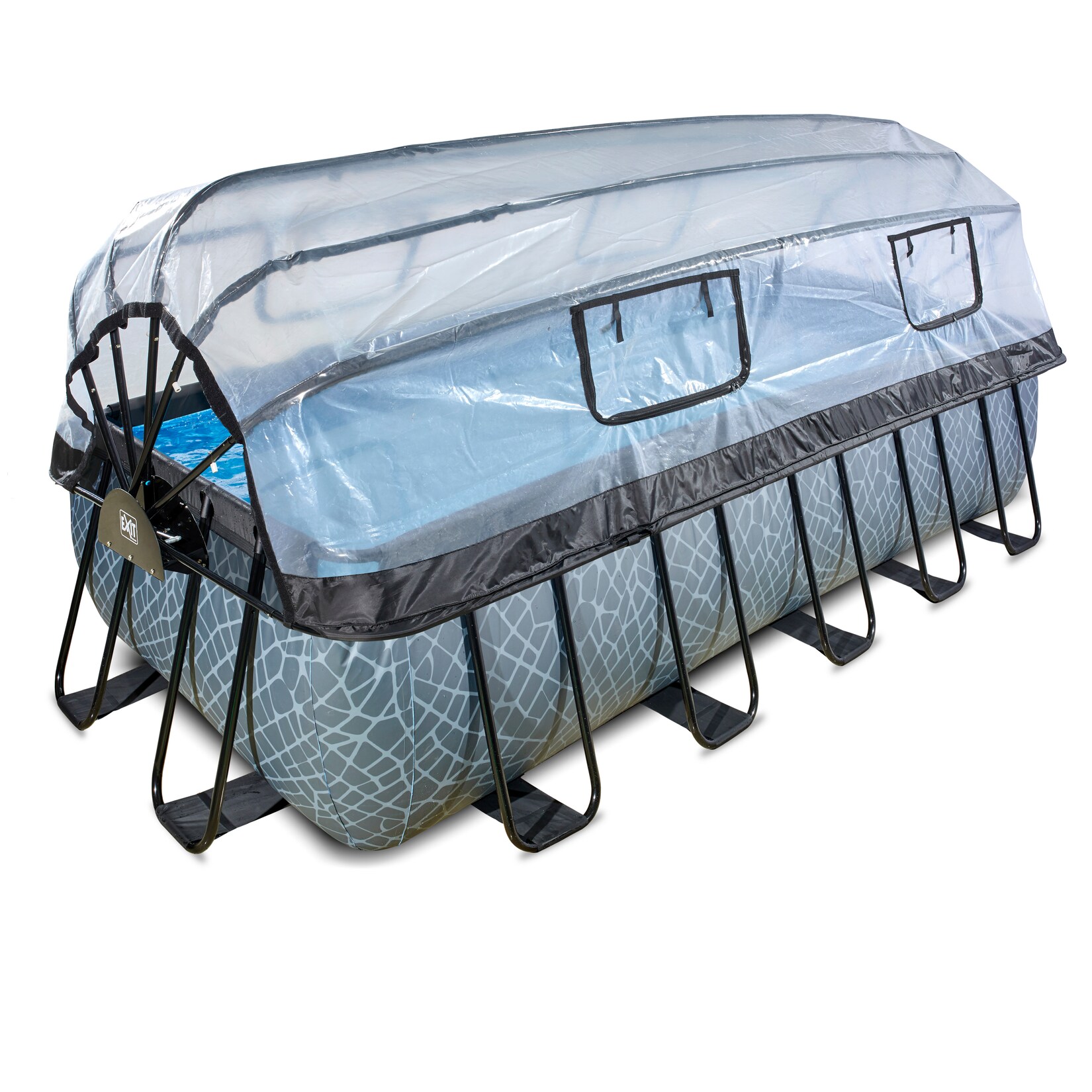 EXIT Frame Pool 540x250x122cm mit Sandfilterpumpe und Abdeckung, versch. Ausführungen | 08720088262214