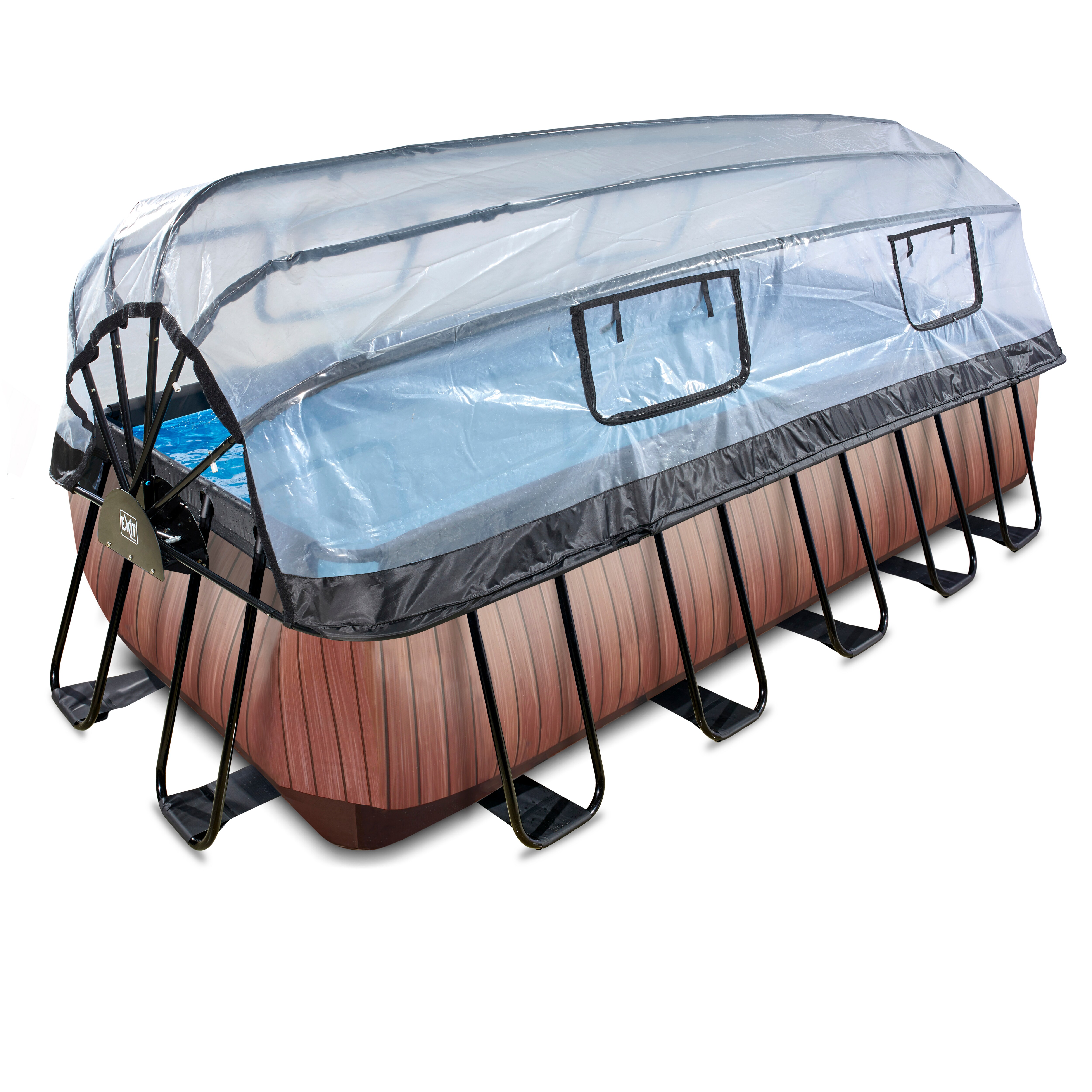 EXIT Frame Pool 540x250x122cm mit Sandfilterpumpe und Abdeckung und W&auml;rmepumpe, versch. Ausf&uuml;hrungen - Bild 1