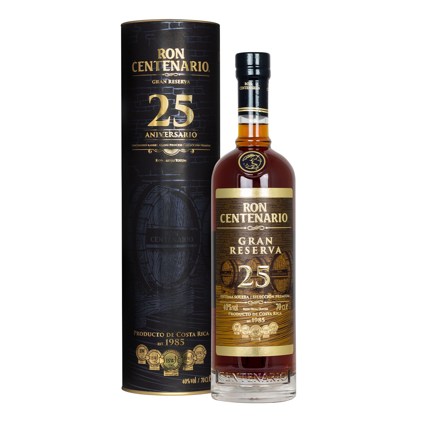 Ron Centenario 25 Jahre Gran Reserva Rum 40,0 % vol 0,7 Liter - Bild 1