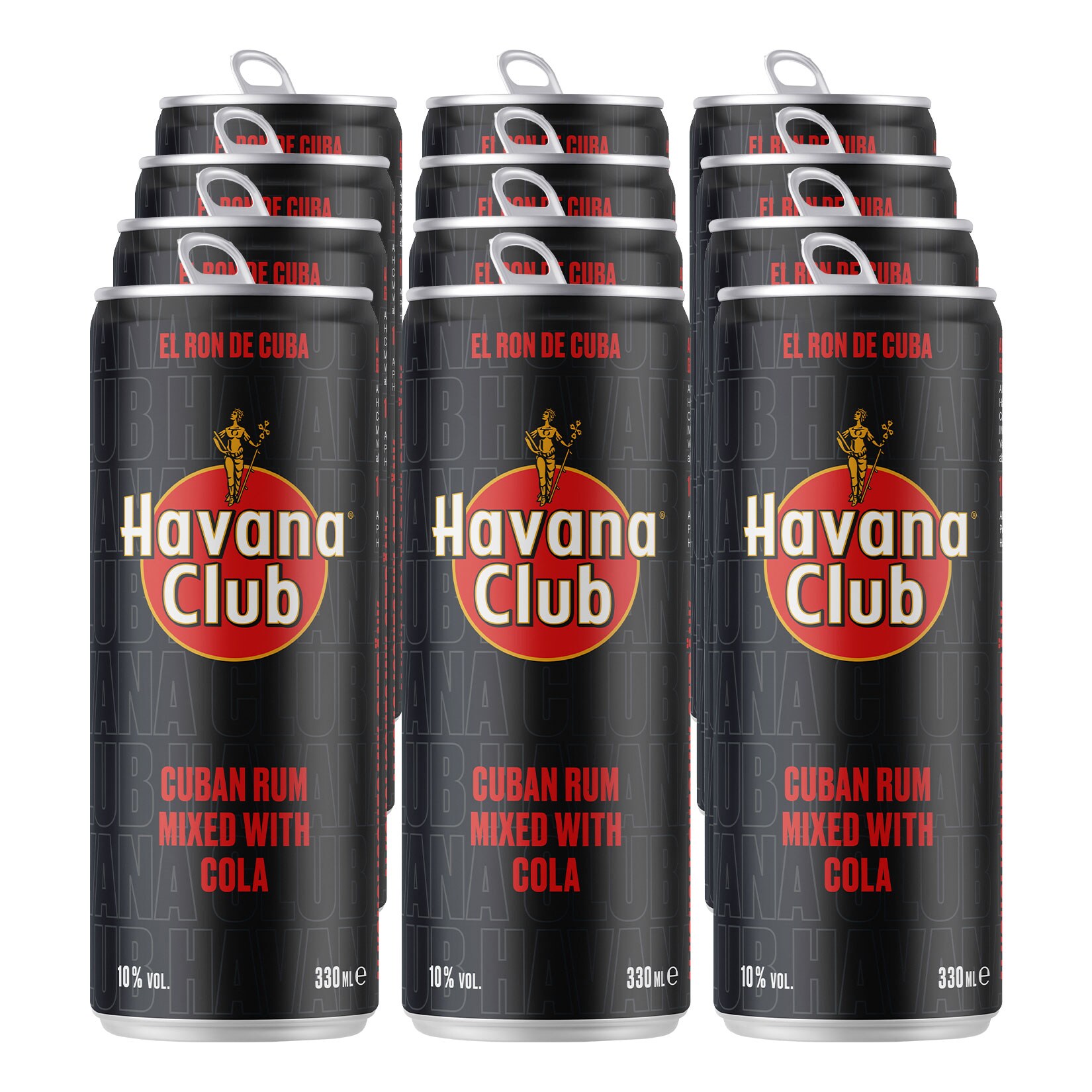 Havana Club Cuban Rum & Cola Mixgetr&auml;nk 10,0 % vol 0,33 Liter Dose, 12er Pack - Bild 1