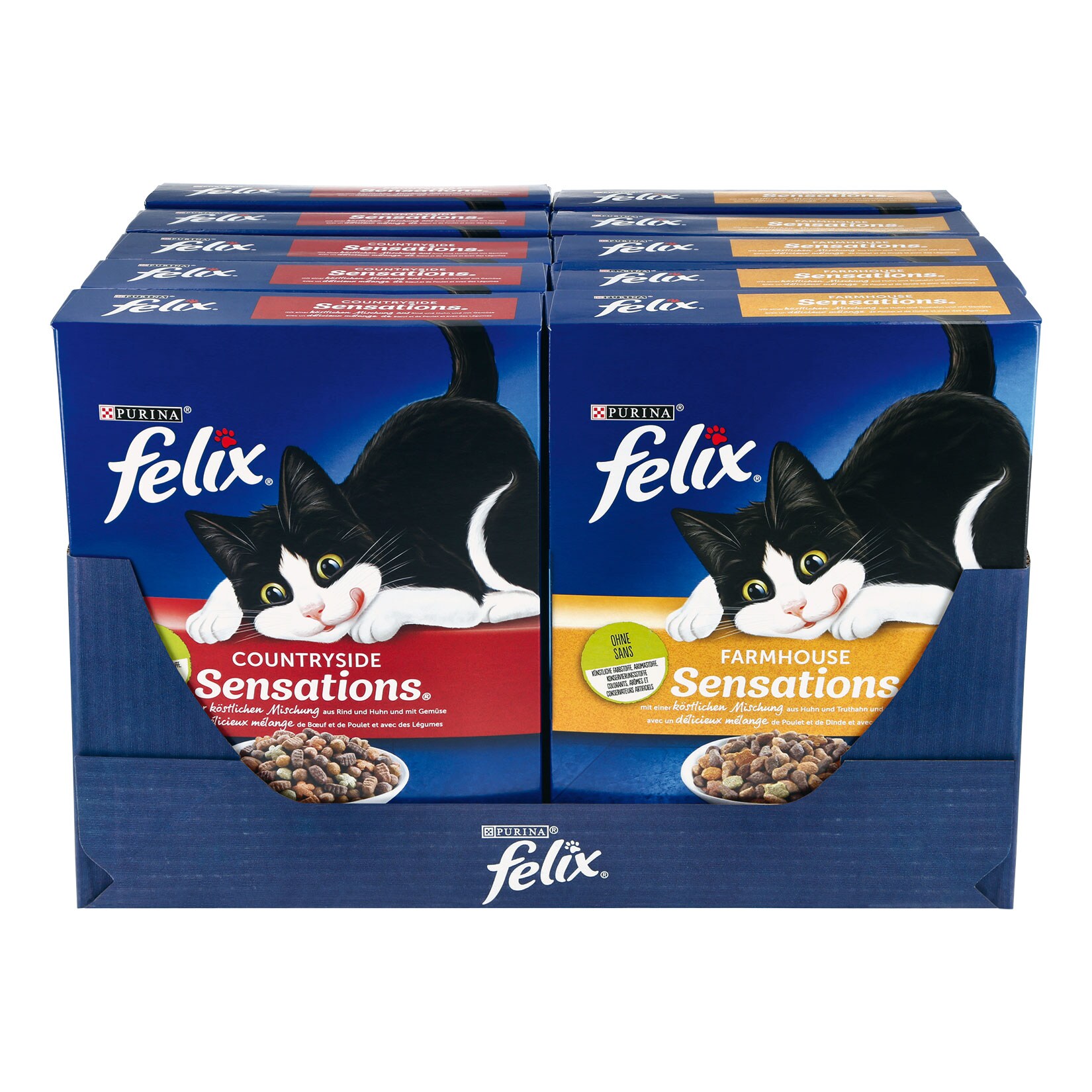Felix Katzennahrung Sensations 1 kg, verschiedene Sorten, 10er Pack - Bild 1