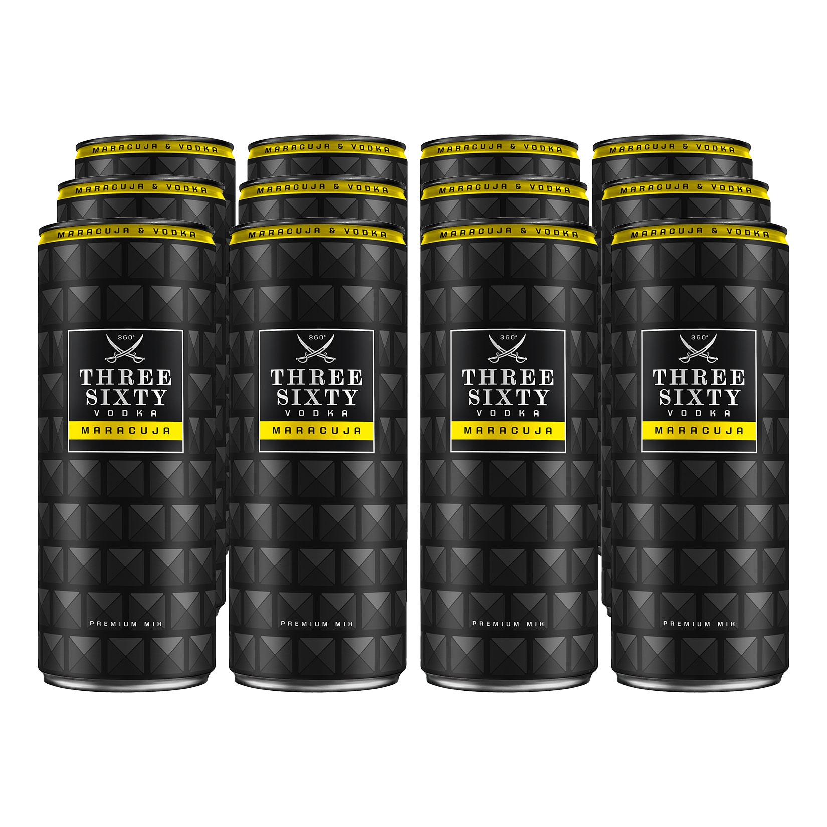 Three Sixty Vodka & Maracuja Mixgetr&auml;nk 10,0 % vol 0,33 Liter Dose, 12er Pack - Bild 1