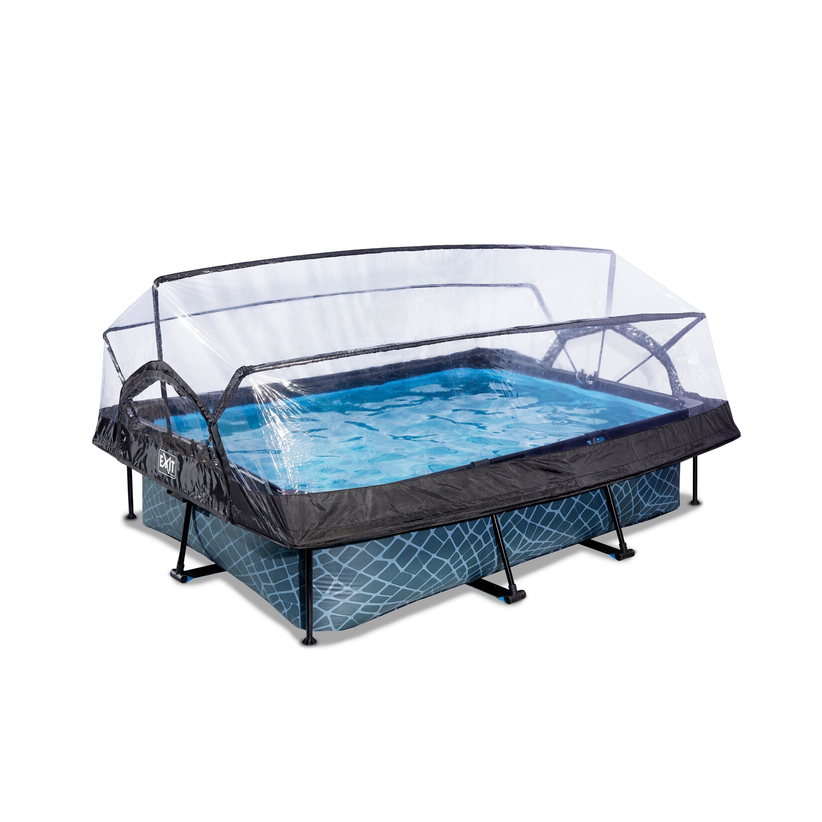 EXIT Frame Pool 220x150x65cm mit Filterpumpe und Abdeckung, versch. Ausführungen | 08720088267349