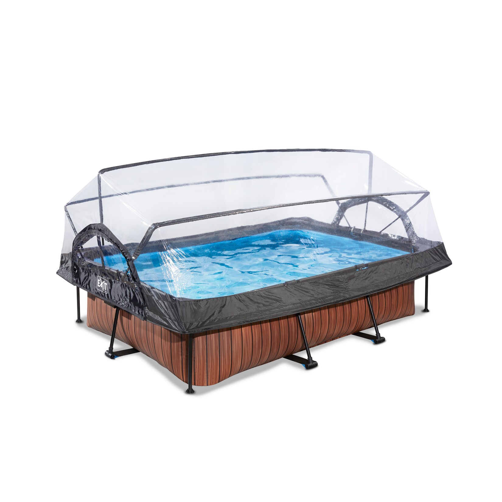 EXIT Frame Pool 220x150x65cm mit Filterpumpe und Abdeckung, versch. Ausführungen | 08720088267356