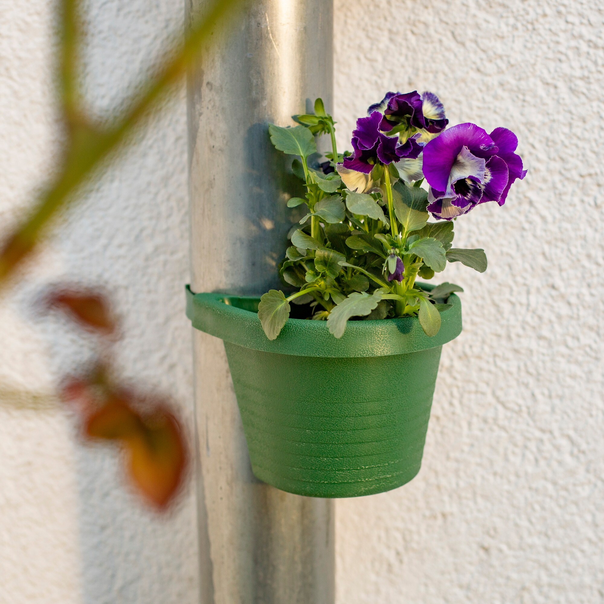 UPP Fallrohr-Blumentopf gr&uuml;n / Pflanztopf / Regenrohrgef&auml;&szlig; / K&uuml;bel - Bild 1