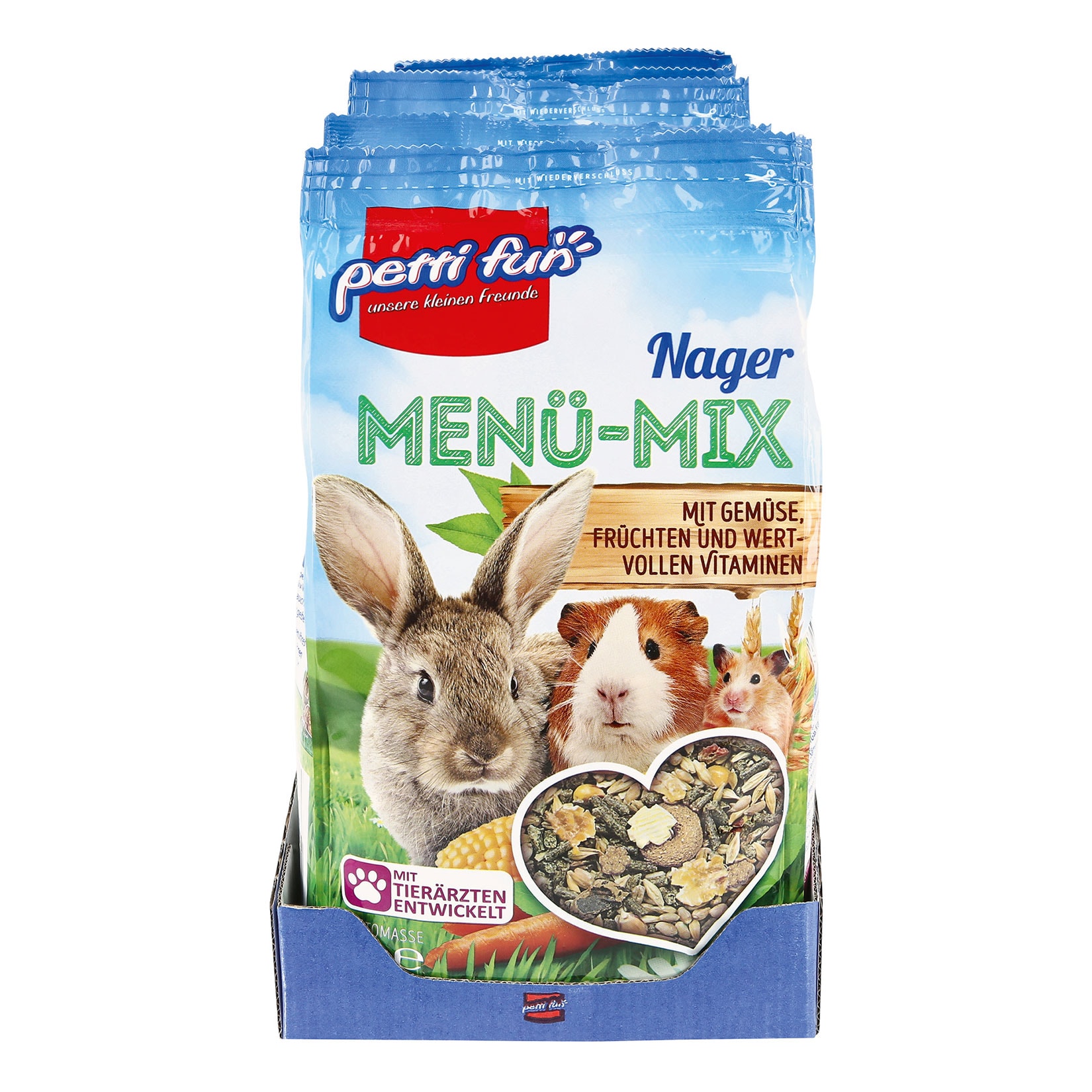 Petti Fun Kleintiernahrung Men&uuml;-Mix 1 kg, 5er Pack - Bild 1