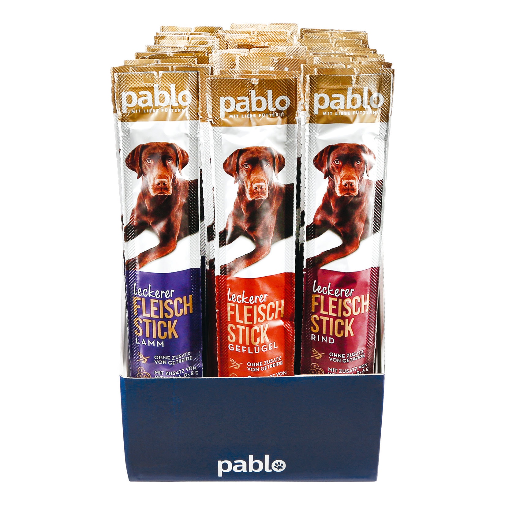 Pablo Hundenahrung Fleischsnack 12 g, verschiedene Sorten, 60er Pack - Bild 1