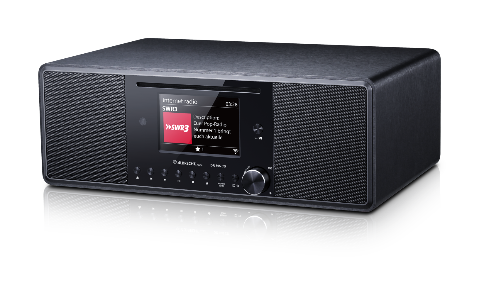 ALBRECHT DR 895 Hybridradio DAB+ / Internet / UKW / CD-Player / USB / Spotify schwarz