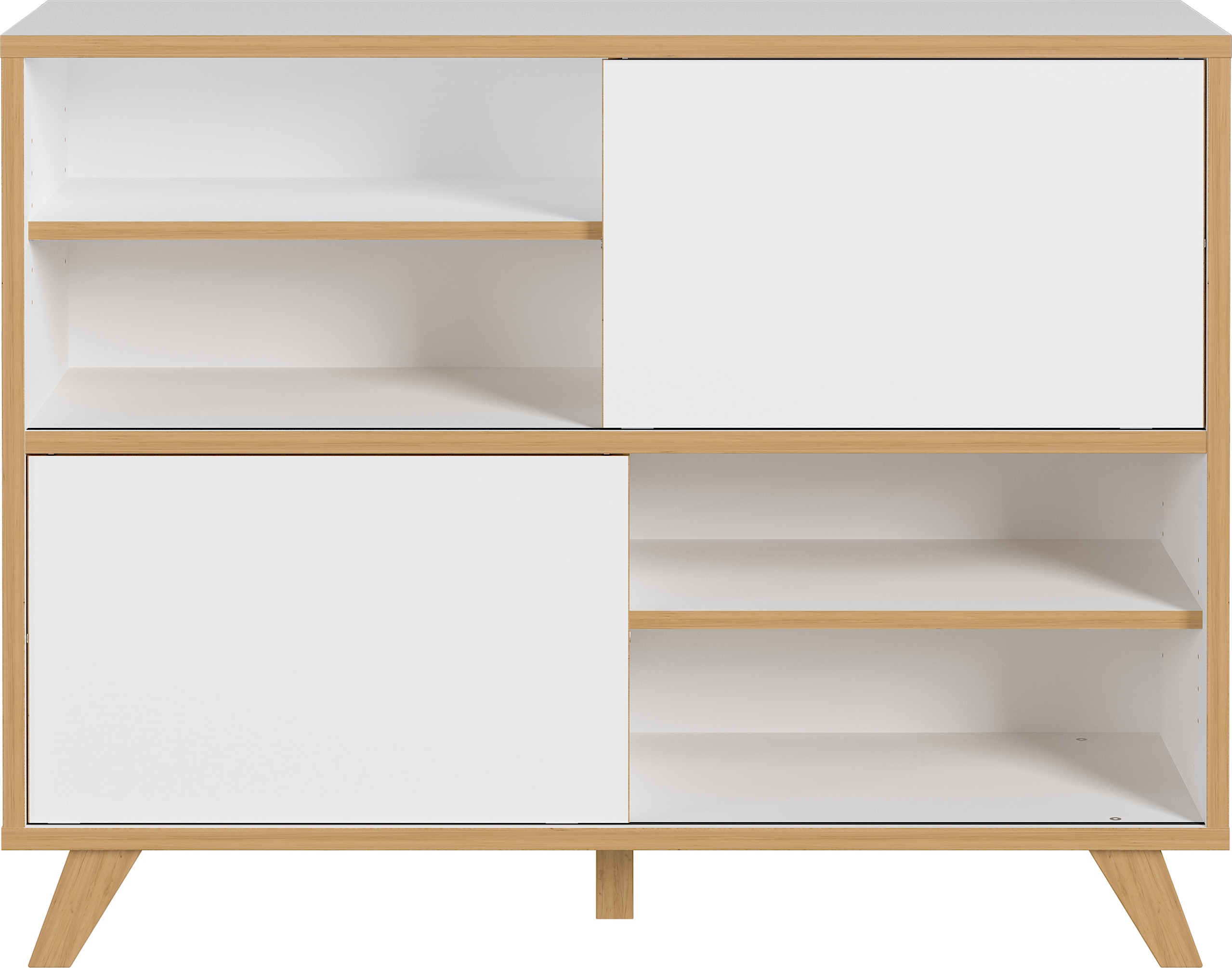 Germania Schiebet&uuml;rregal mit vier F&auml;chern und zwei Schiebet&uuml;ren GW-Helsinki 4170 - Bild 1