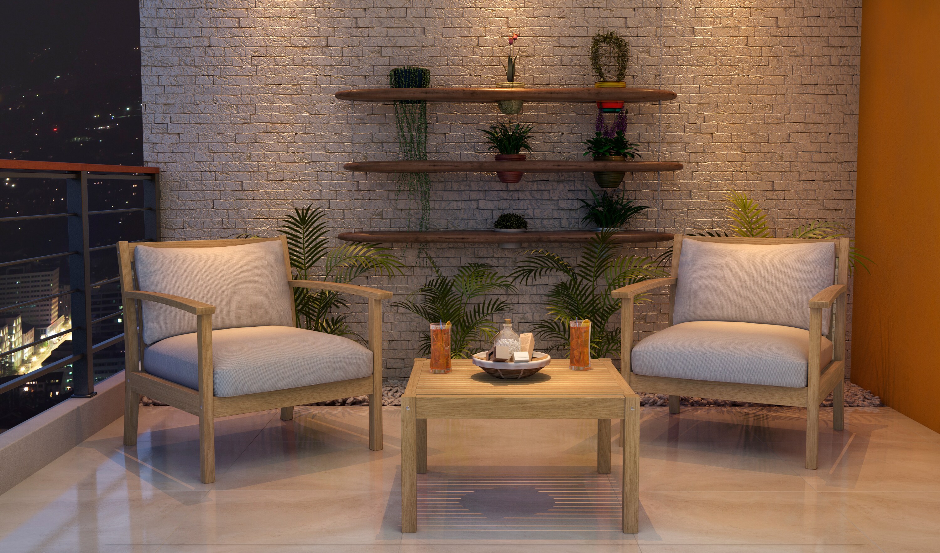 Tramontina Stuhl mit Armlehne 60 x 57 x 90 cm - Bild 1