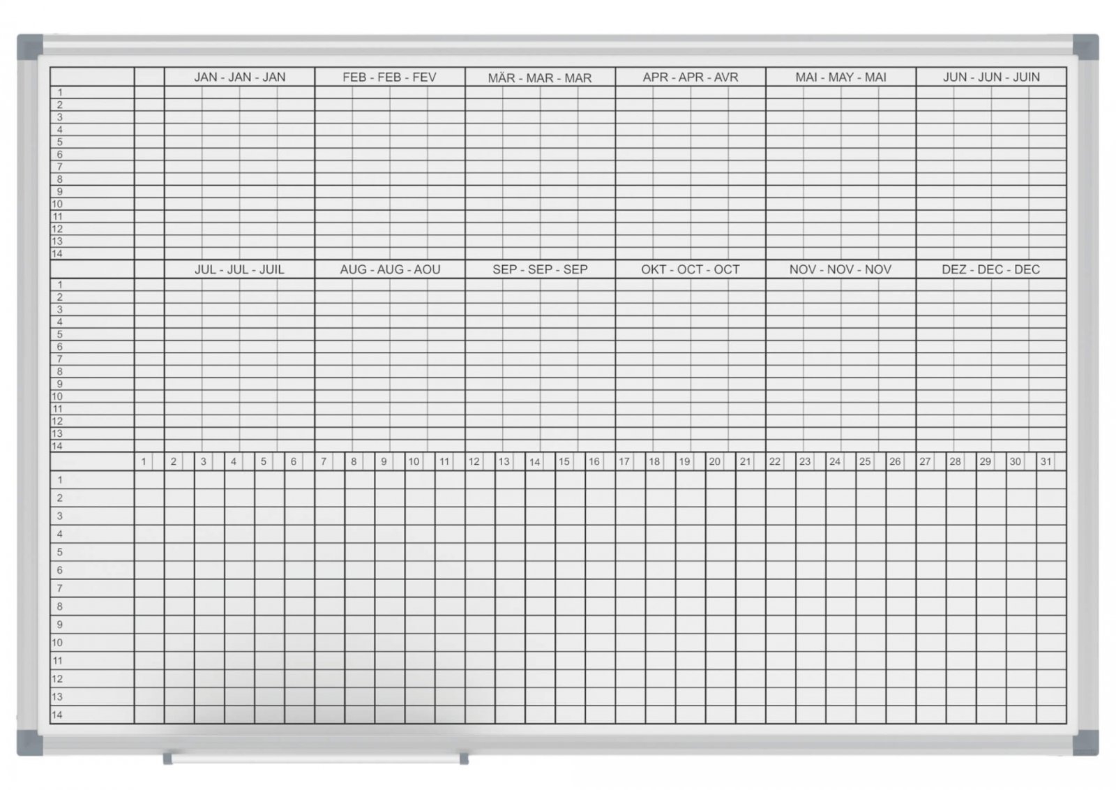 Monats-/Jahresplaner MAULstandard 60x90 cm - Bild 1