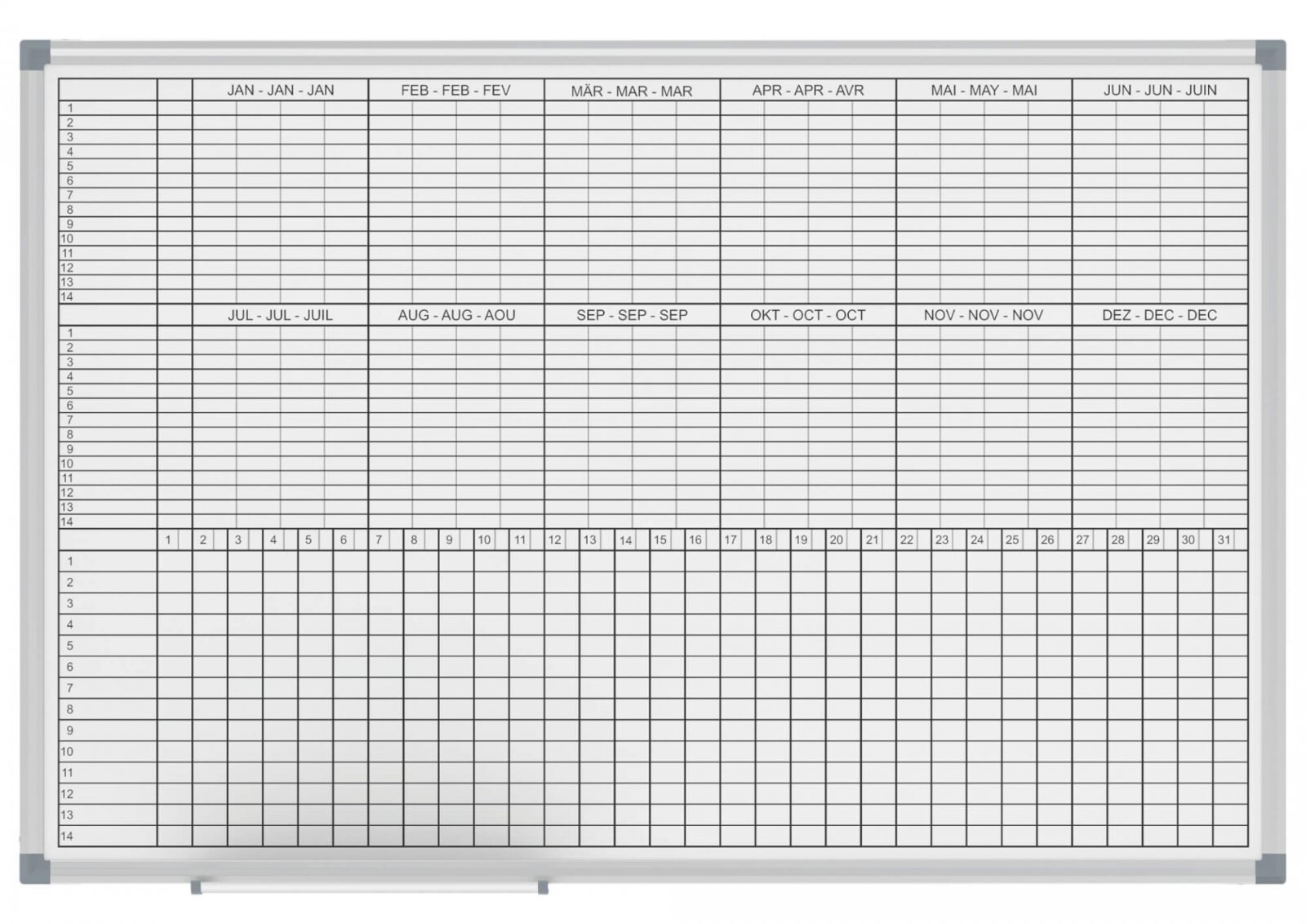 Monats-/Jahresplaner MAULstandard 60×90 cm | 04002390079365