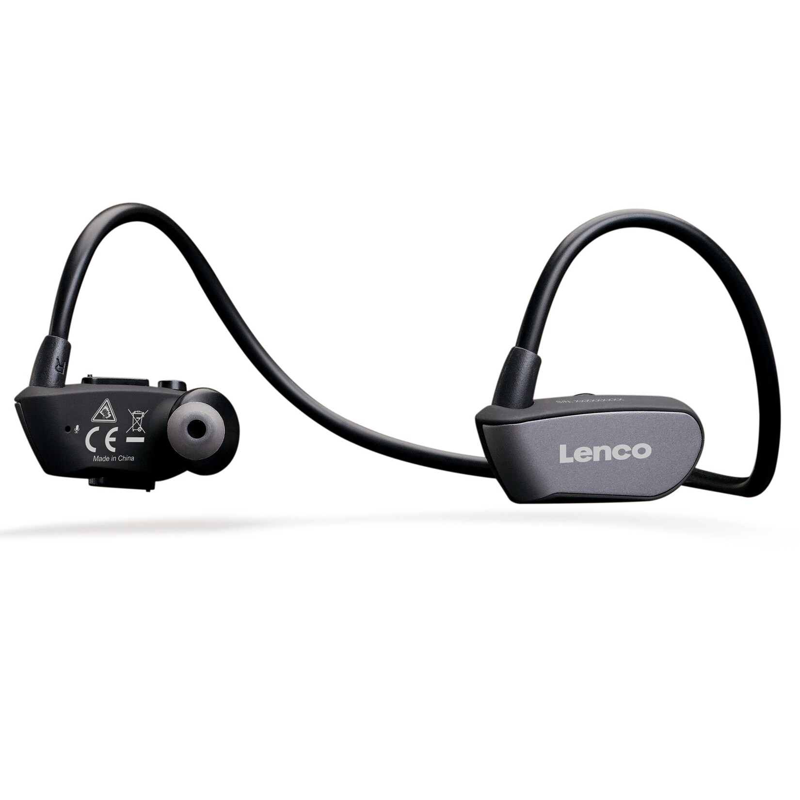 Lenco BTX-860BK – Bluetooth wasserdichter Sport Kopfhörer mit 8 GB MP3-Player – Schwarz | 08711902040514
