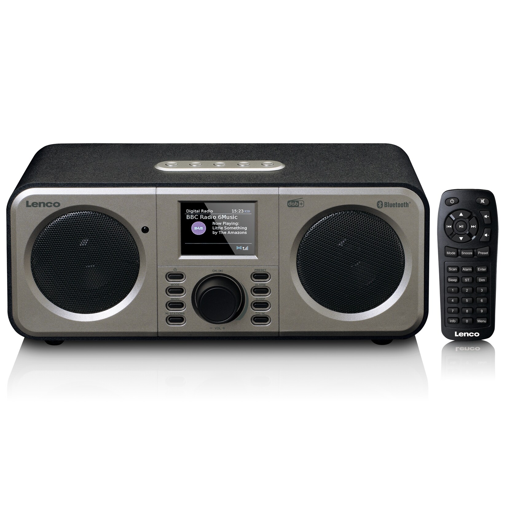 Lenco DAR-030BK – Stereo DAB+ FM-Radio mit Bluetooth – Schwarz | 08711902043034