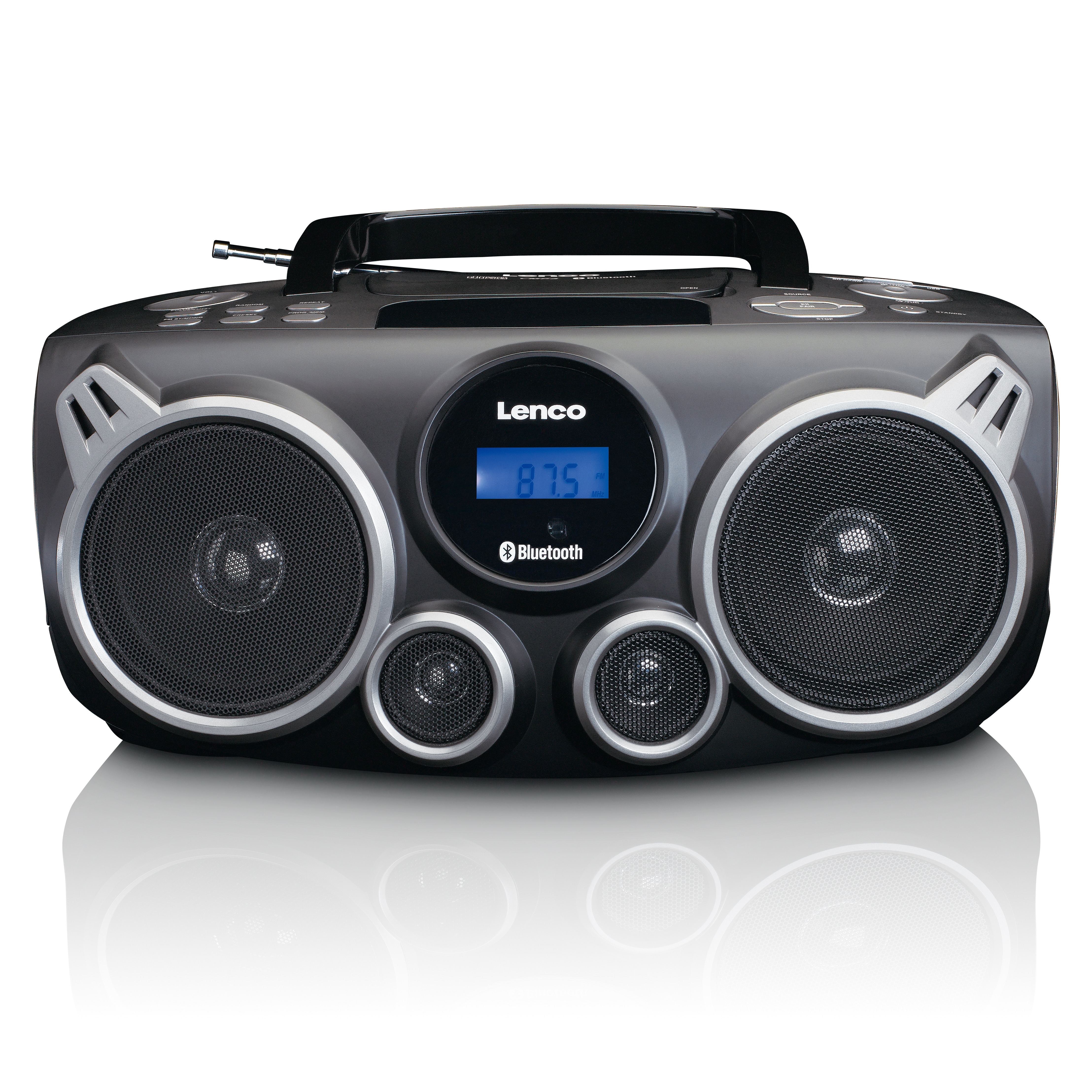 Lenco SCD-100BK - Tragbares PLL FM-Radio CD- Player einschlie&szlig;lich Bluetooth/USB und SD-Player - Schwarz - Bild 1