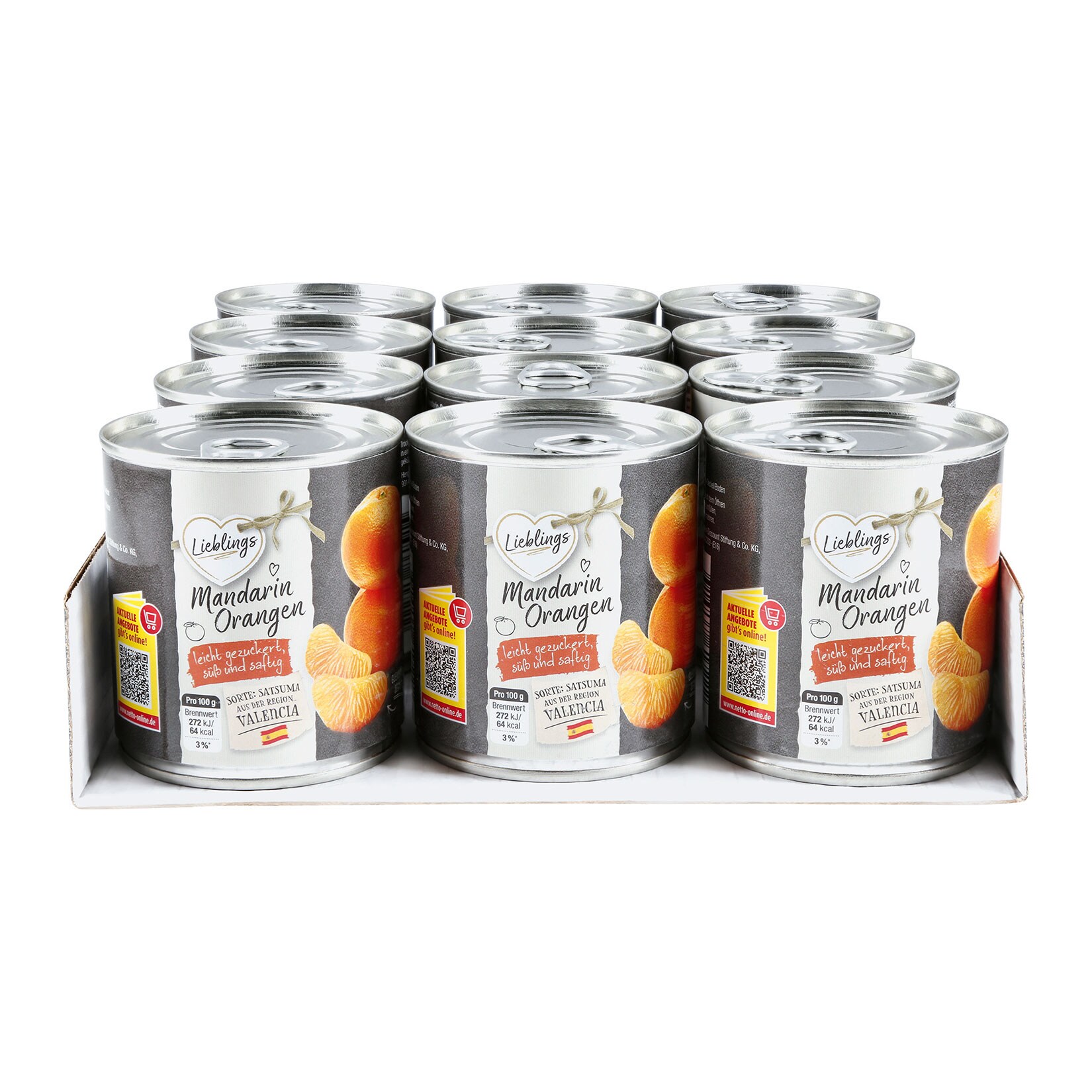 Lieblings Mandarin-Orangen leicht gezuckert 175 g, 12er Pack - Bild 1