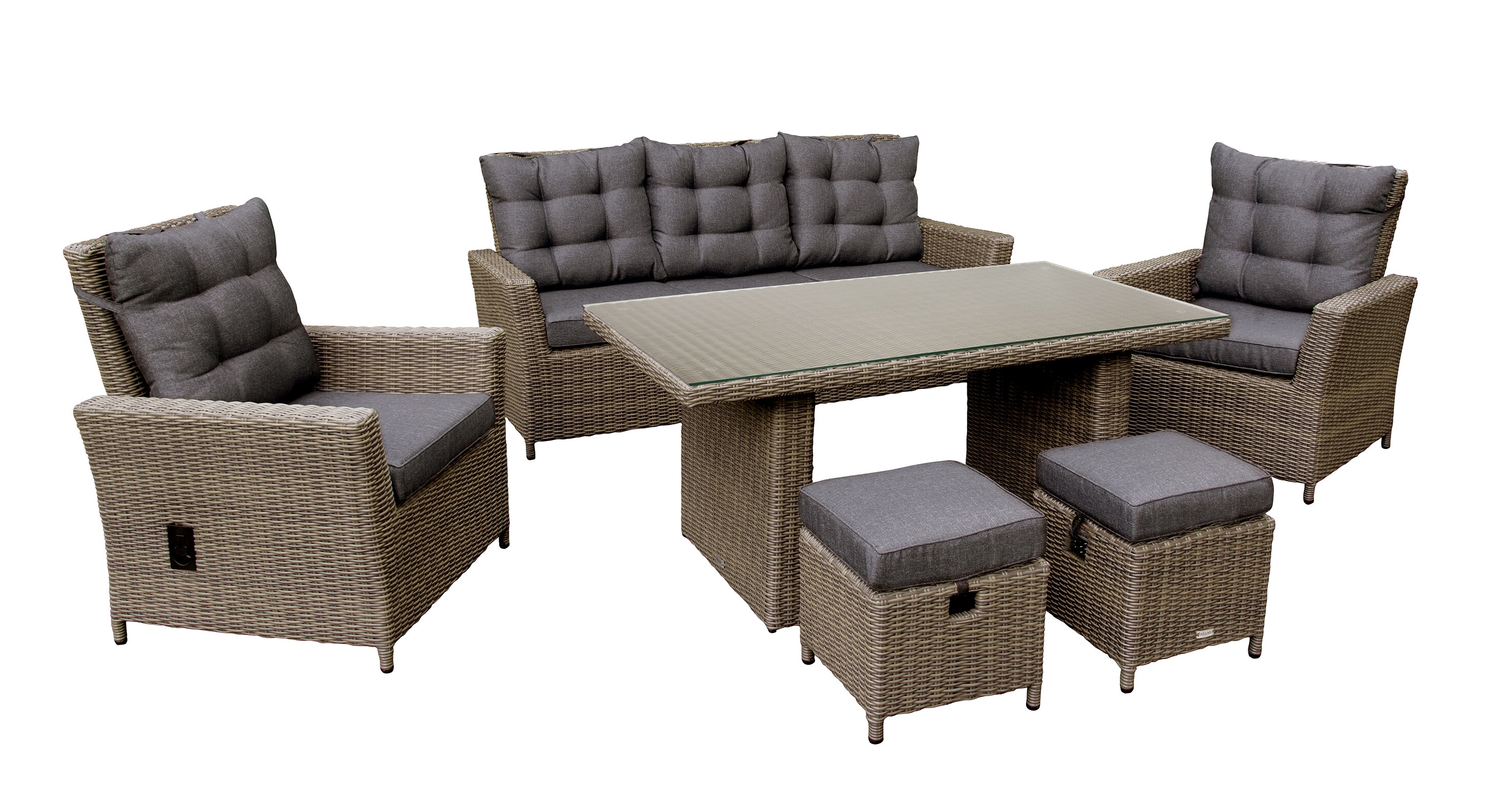 bellavista - Home & Garden&reg; Luxus Dining Lounge "Asti" Braun - Bild 1