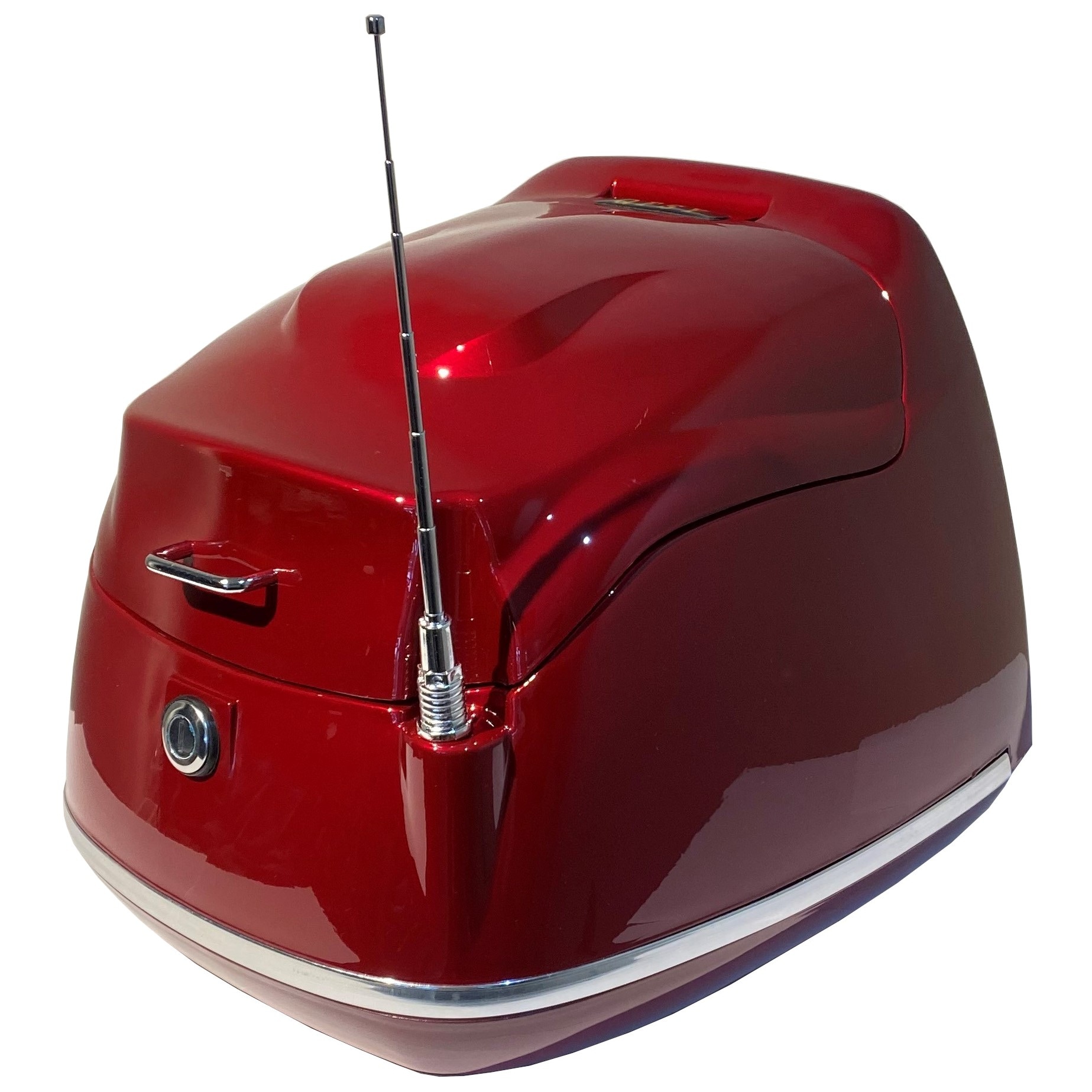 Alpha Motors Topcase Retro Roller-Zubeh&ouml;r weinrot - Bild 1