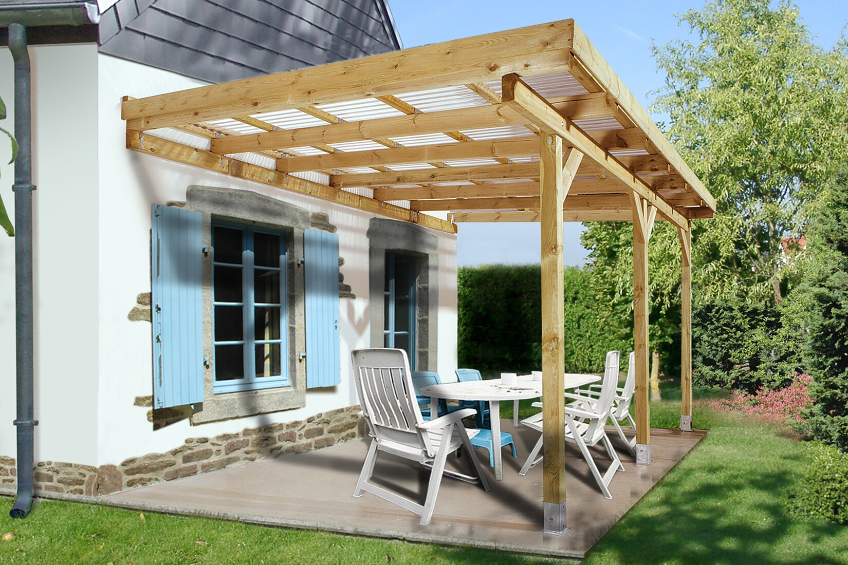 Weka Terrassenüberdachung 671 -versch. Ausführungen