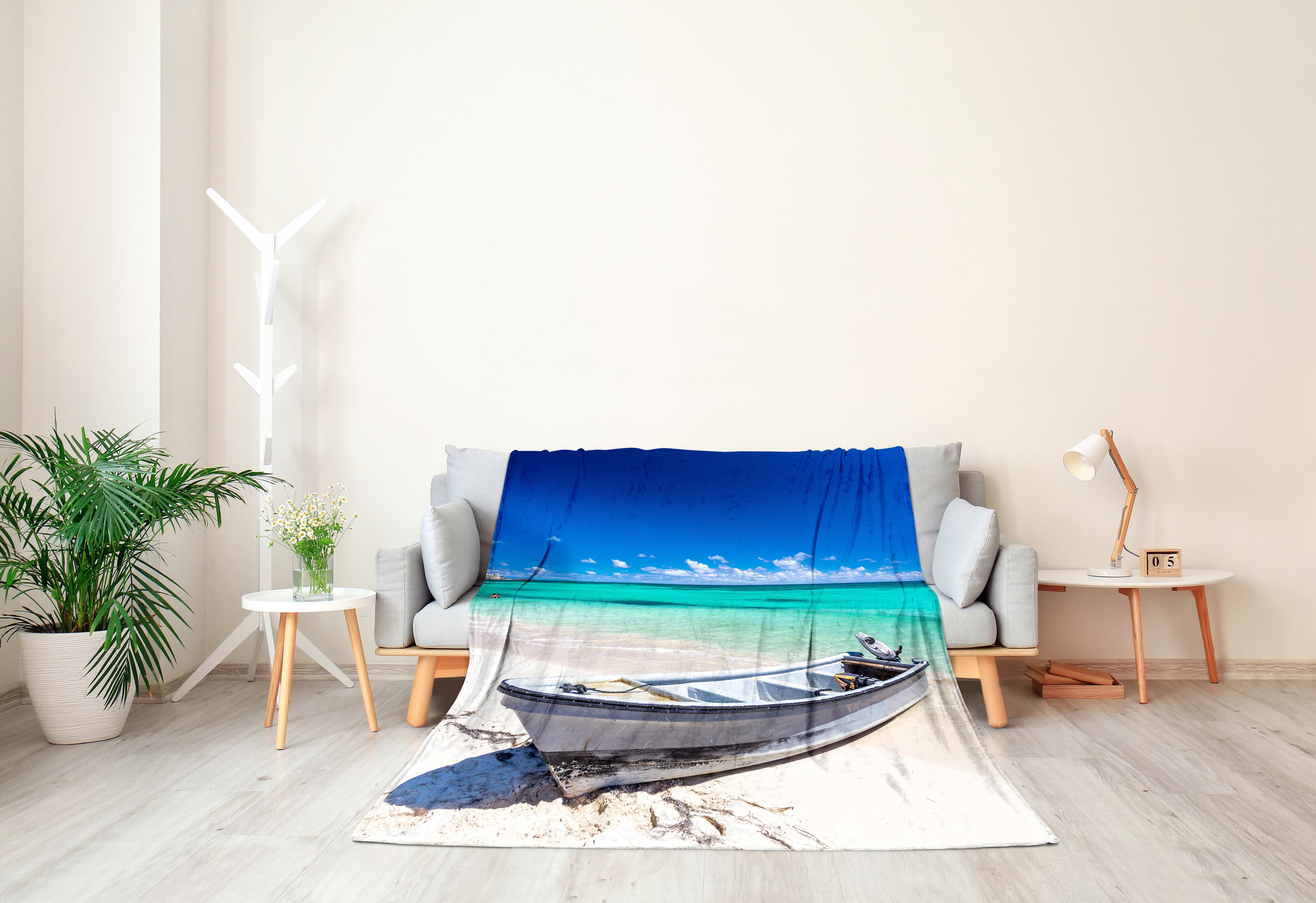 Dekor Wohndecke - Boot am Strand - versch. Designs - Bild 1