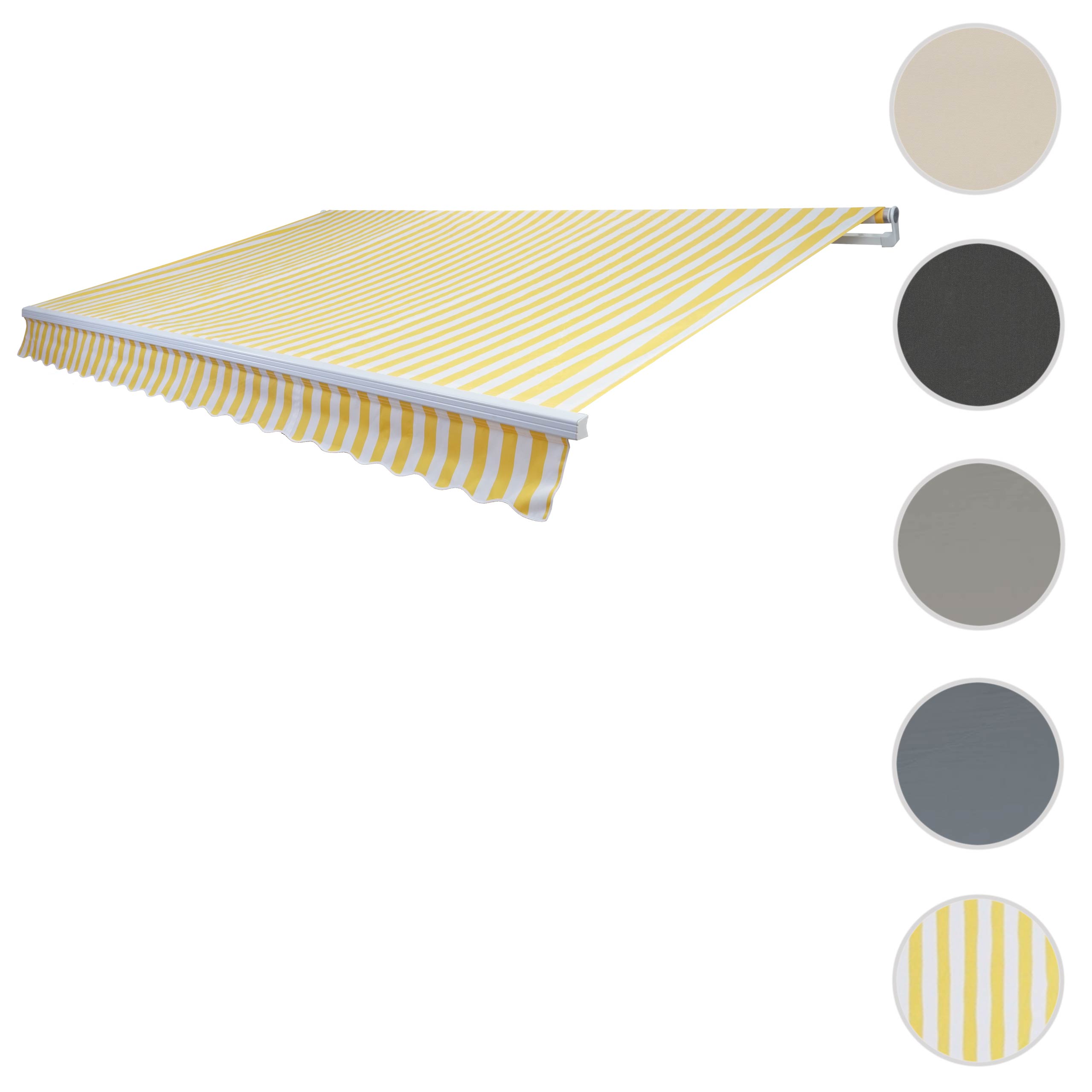Ersatzbezug Für Mendler Markise HWC-E49 – 2,5x2 M, Polyester Anthrazit, UV-Schutz 50, Wasserabweisend