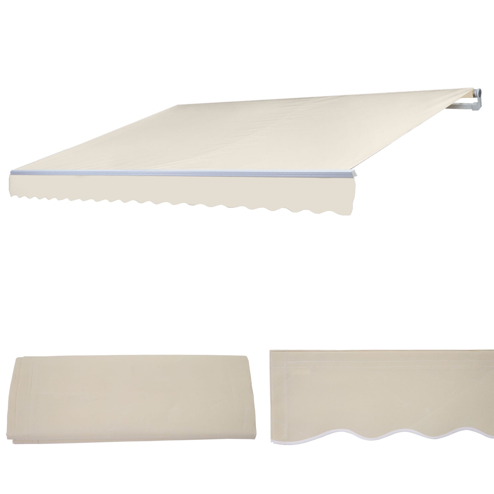 Ersatz-Bezug für Markise H790, Gelenkarmmarkise Ersatzbezug Sonnenschutz, 4x3m ~ Acryl creme