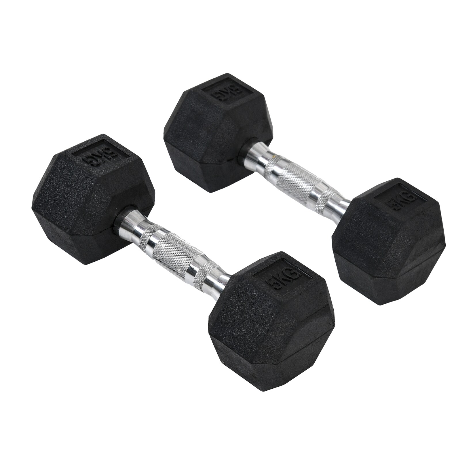 HOMCOM Gummi-Hantel Metall, Gummi