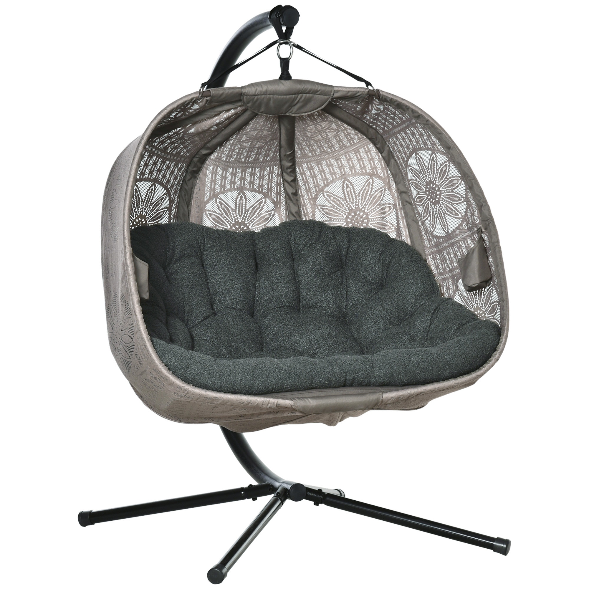 Outsunny H&auml;ngesessel Stahl, Polyester, PP Baumwolle - Bild 1