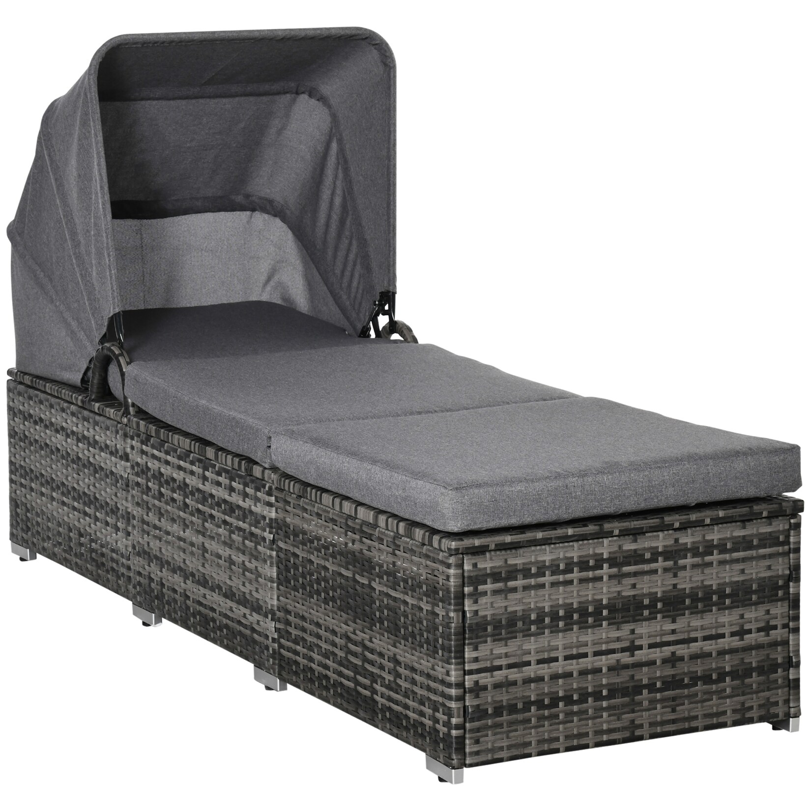 Lounge Sessel PE-Rattan, Stahl, Polyester