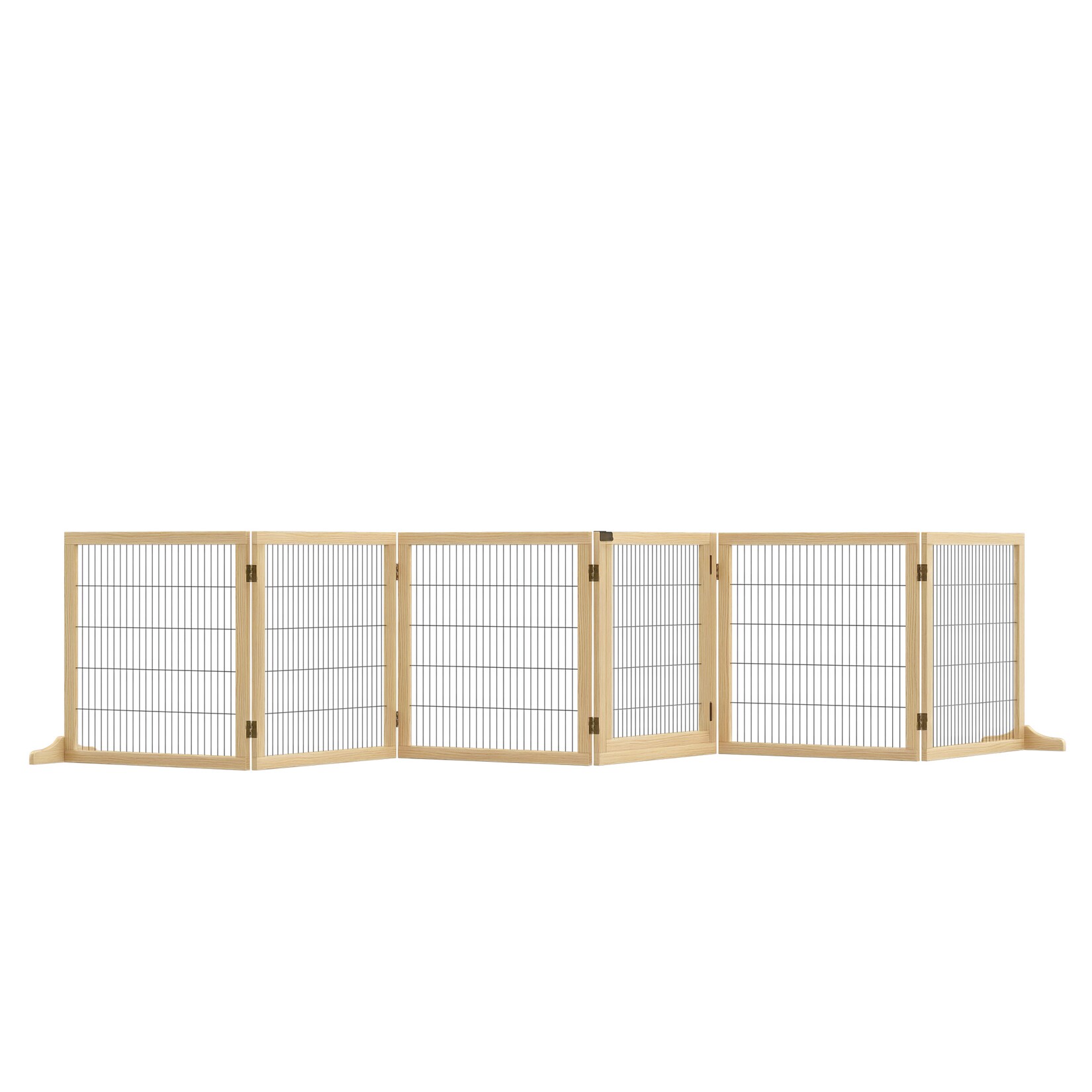 PawHut Absperrgitter Kiefernholz, Stahl | 04255633544339